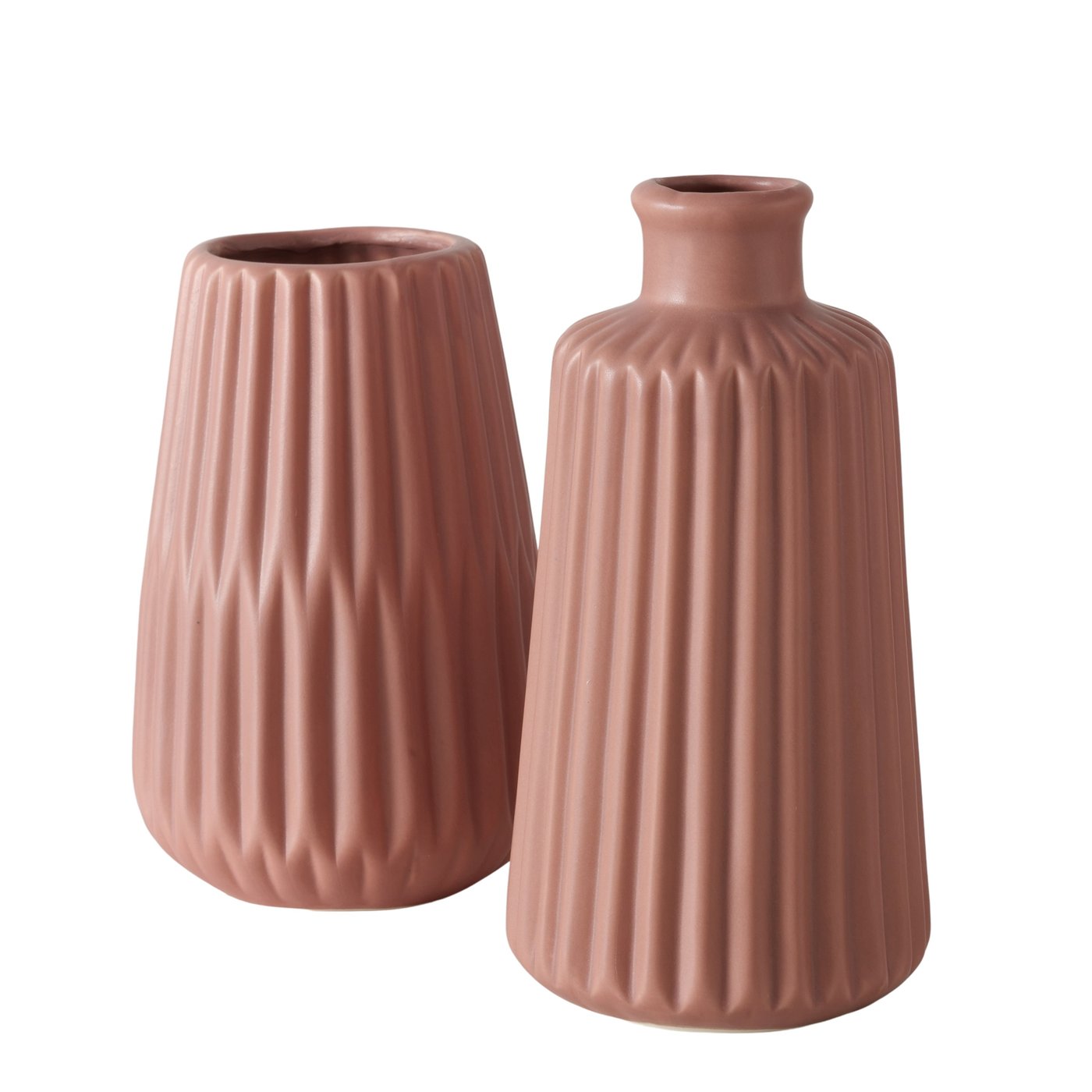 Schlichte Porzellanvase in terracotta – Zeitloses Design für jedes Ambiente - Lykke&You GmbH