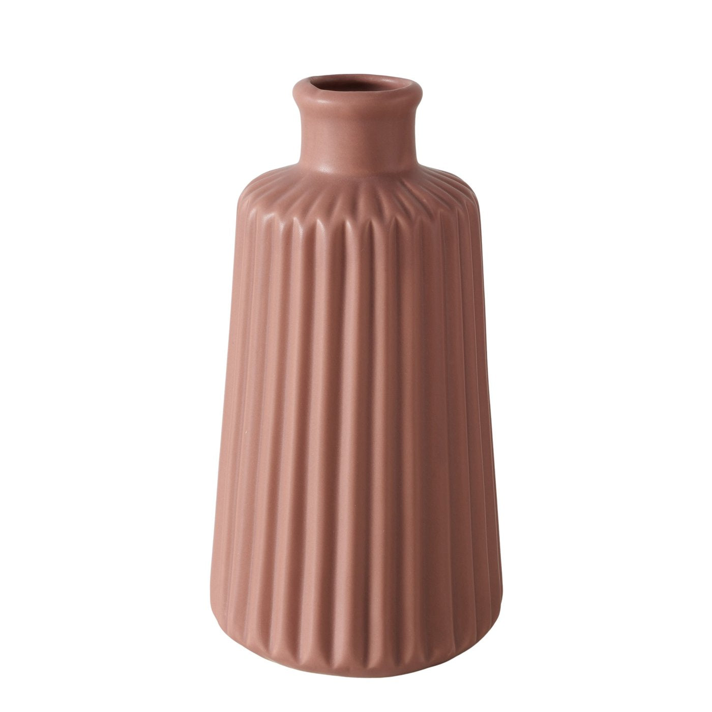 Schlichte Porzellanvase in terracotta – Zeitloses Design für jedes Ambiente - Lykke&You GmbH
