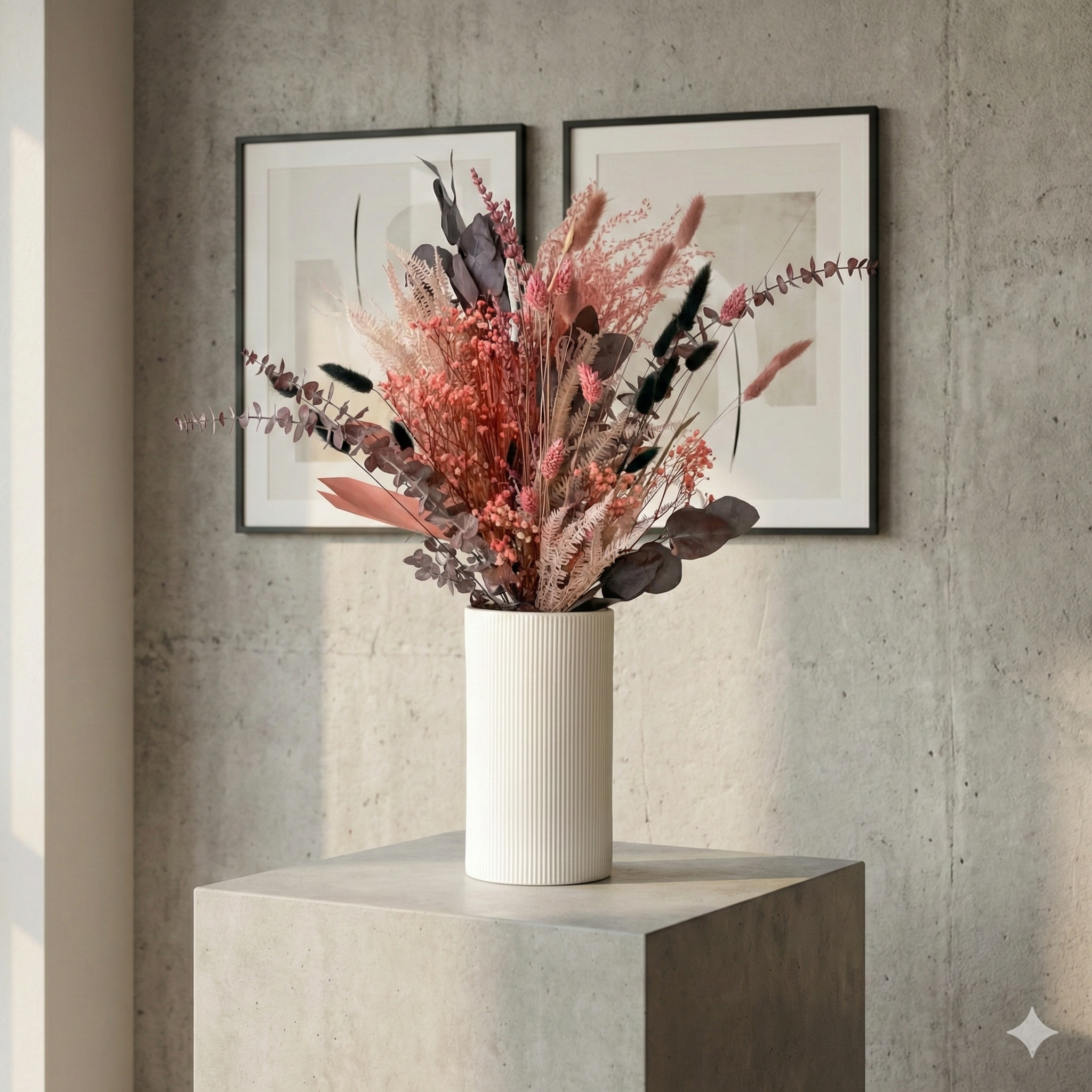 Touch of Pink: Timeless elegance in shades of pink - dried flower bouquet for the whole year