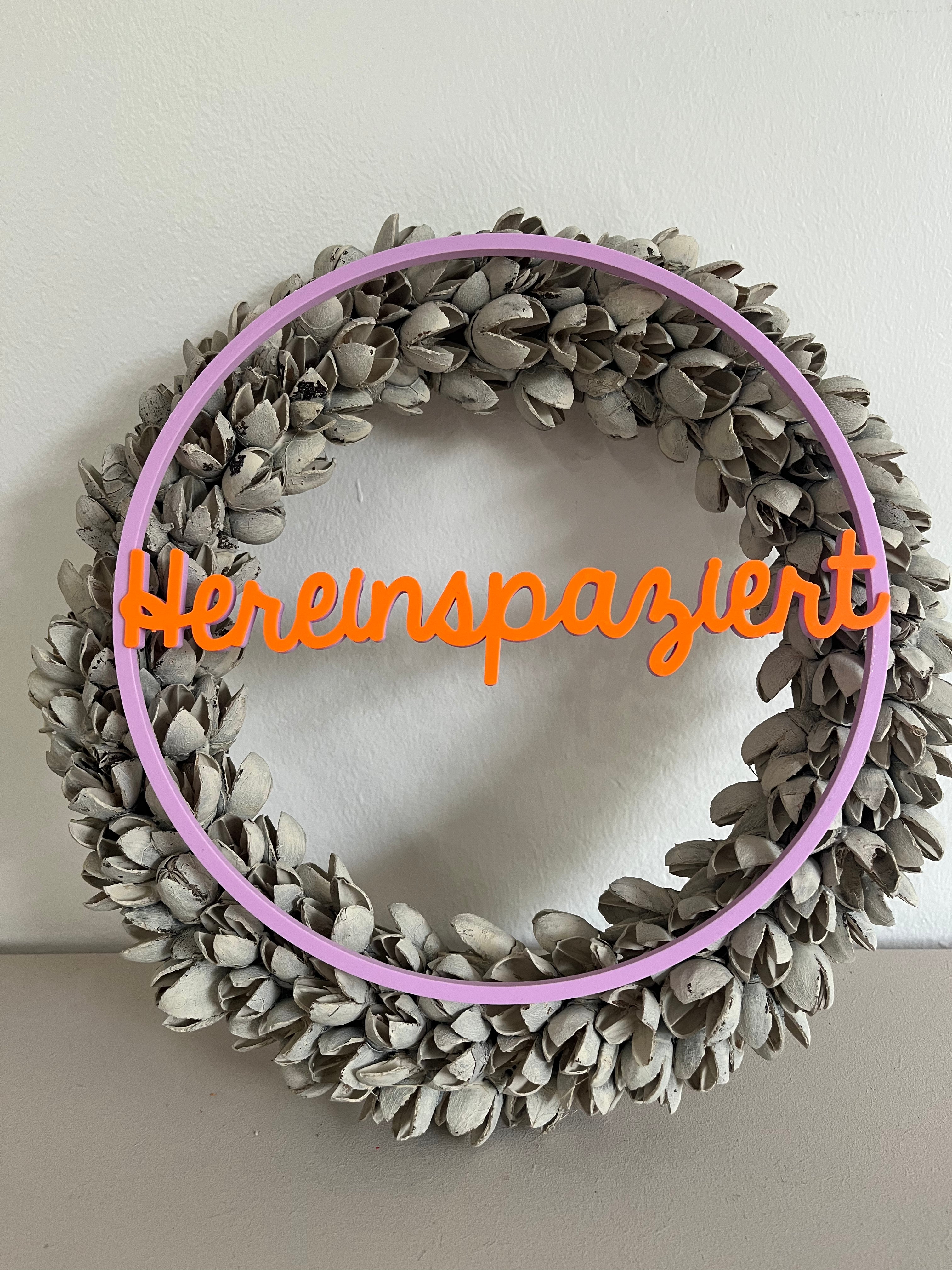 Dekoring „Hereinspaziert“ – 3D-gedruckt