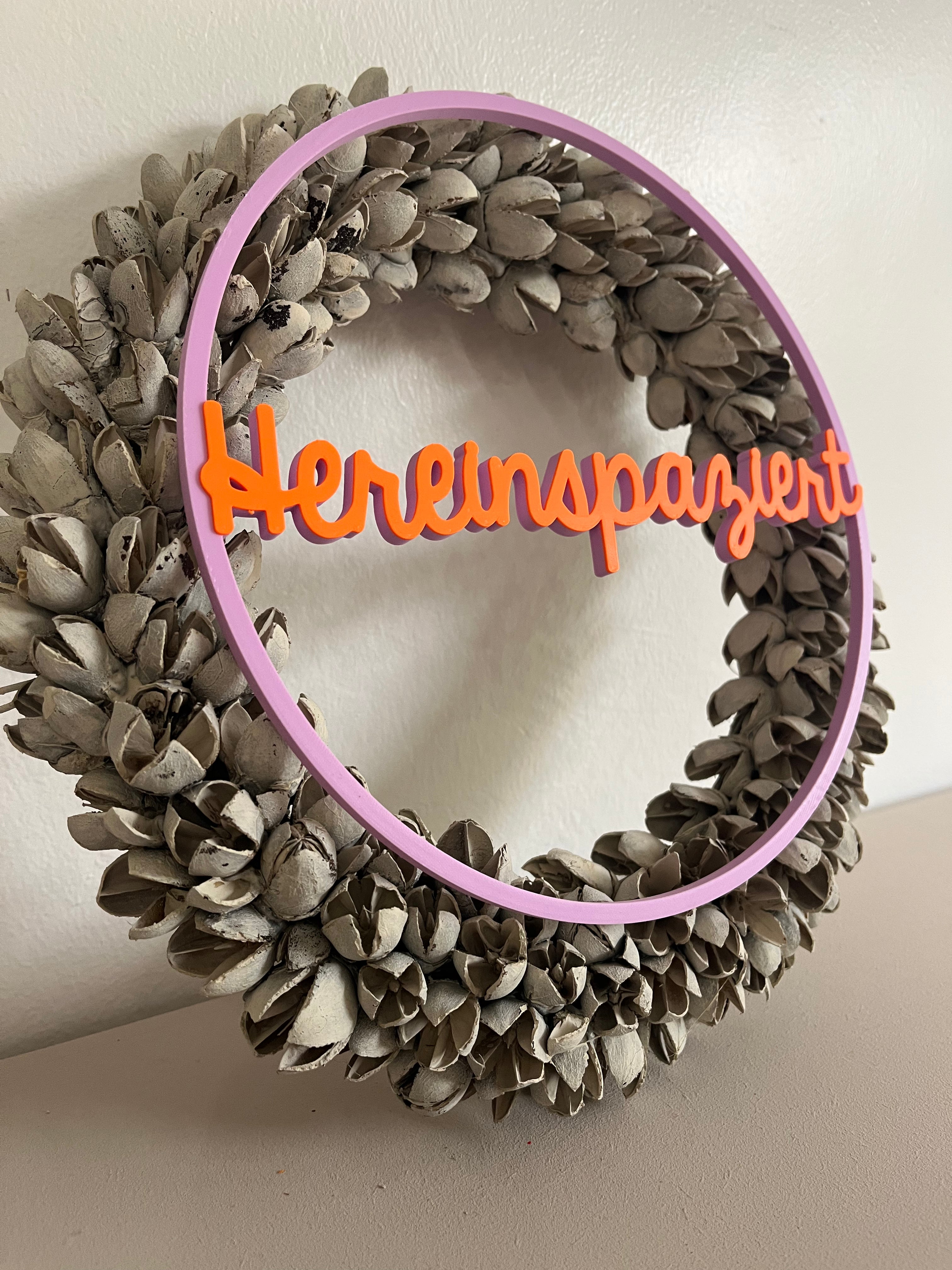 Dekoring „Hereinspaziert“ – 3D-gedruckt
