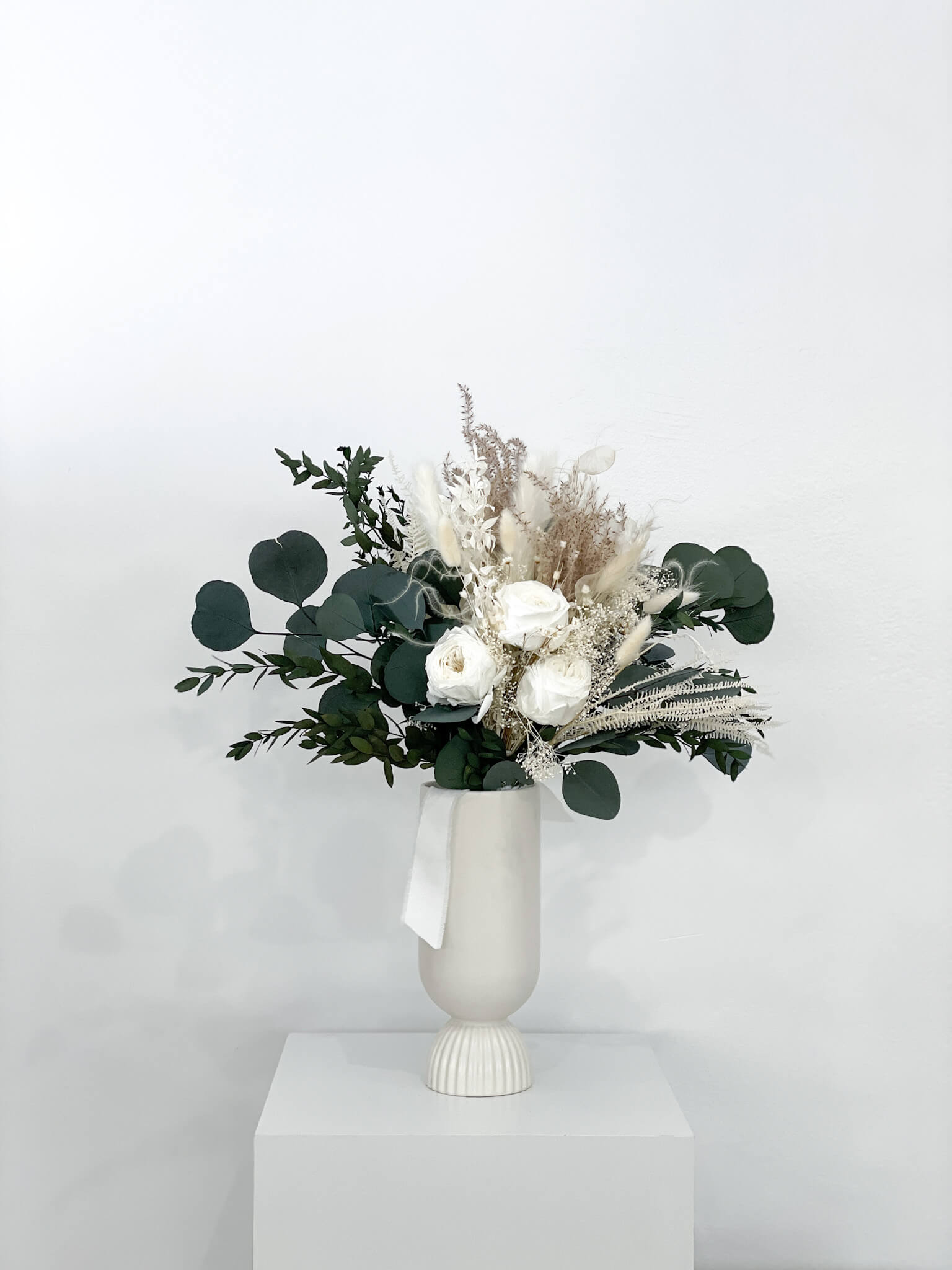 For eternity: A bridal bouquet, timeless beauty in natural tones
