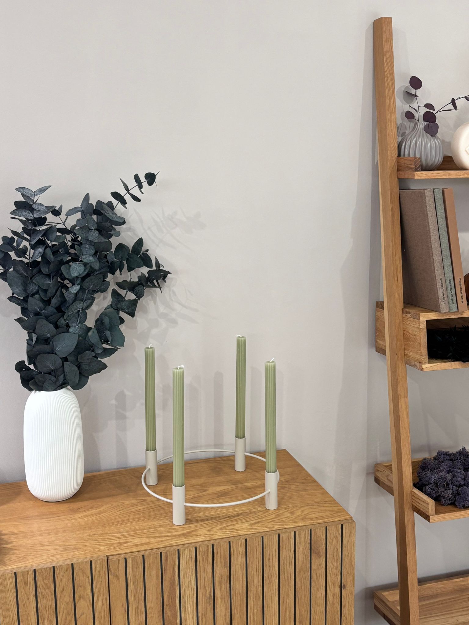 Kerzenkranz für 4 Kerzen - metall beige - Lykke&You GmbH