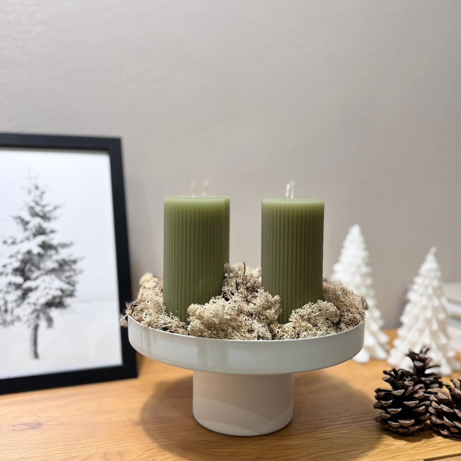 Komplettset Lysberg Wintertray - weiß grün