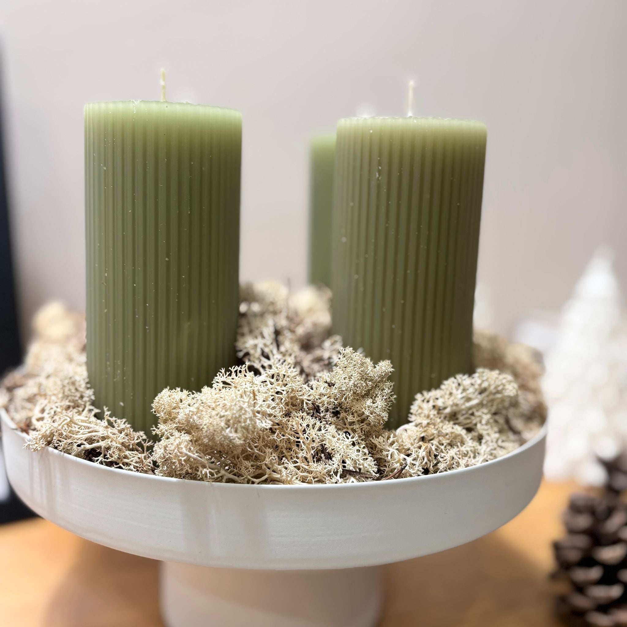 Komplettset Lysberg Wintertray - weiß grün