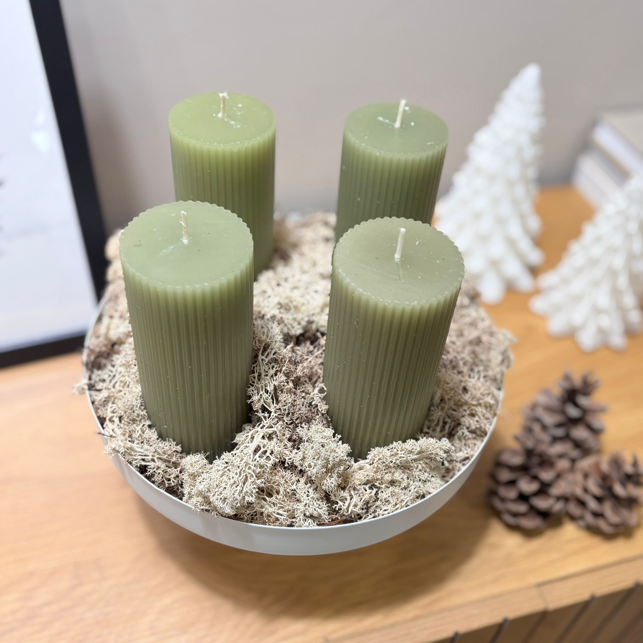 Komplettset Lysberg Wintertray - weiß grün