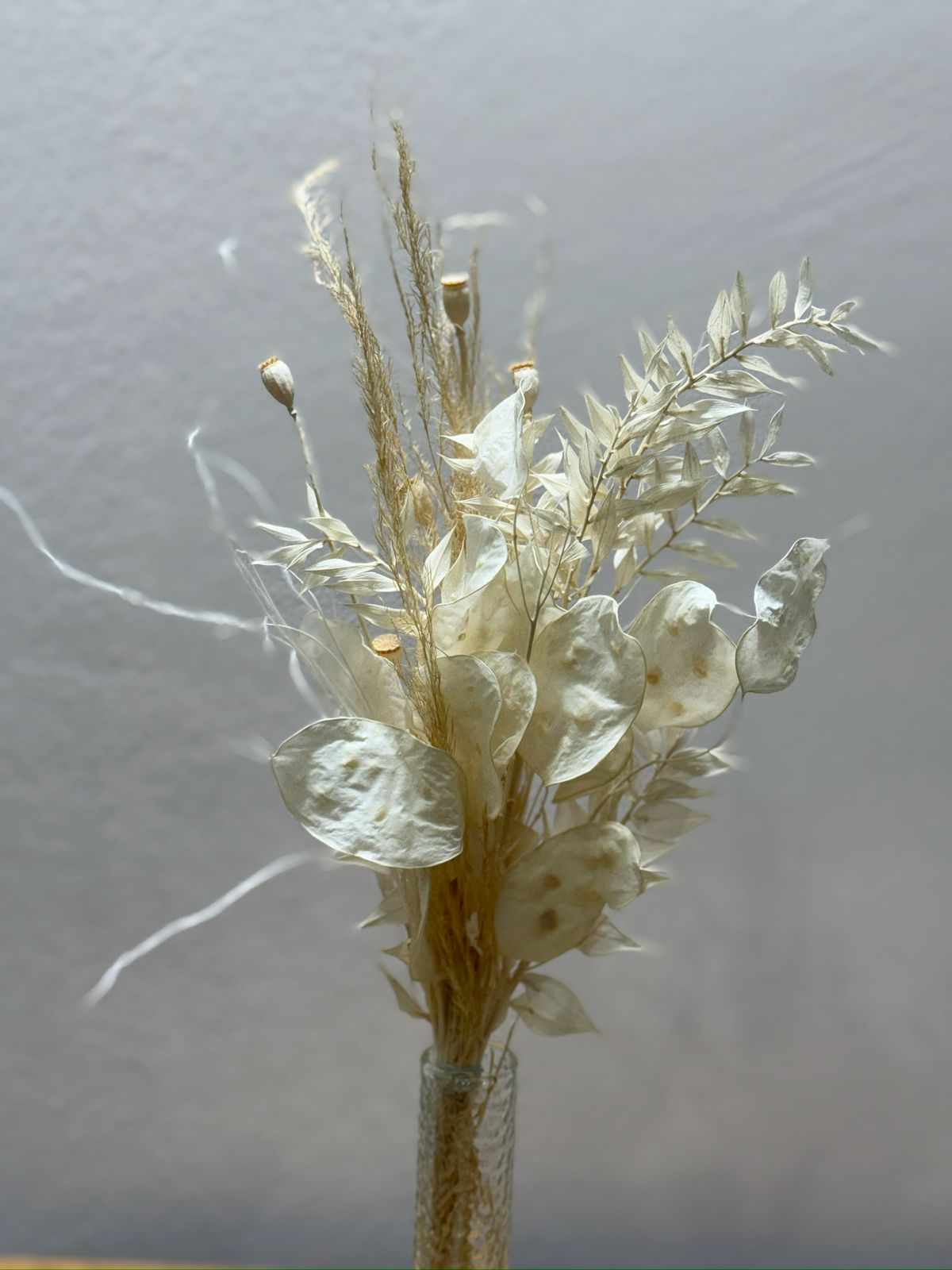 Trockenblumen Mini Strauß Lunaria weiß - Outlet