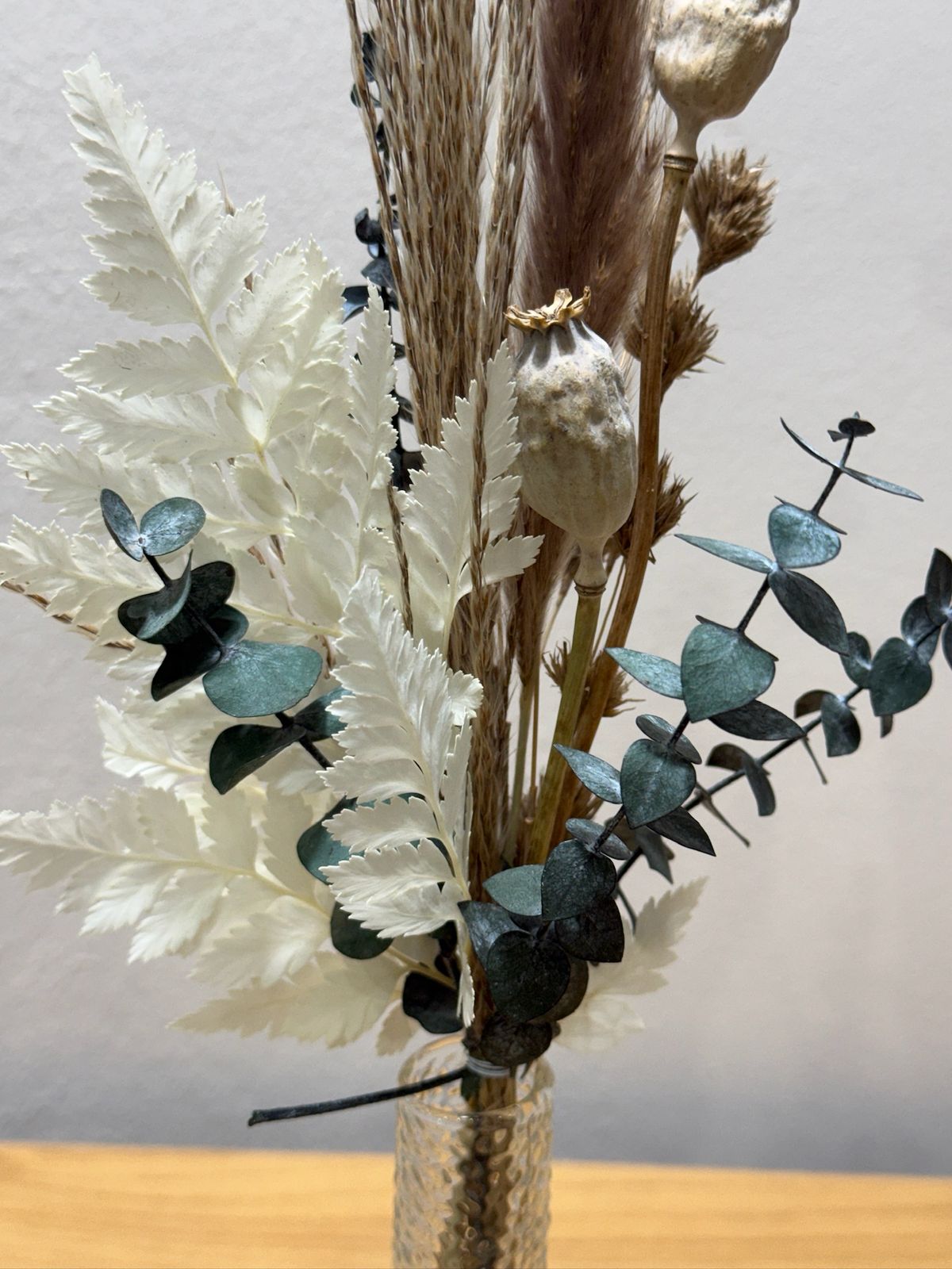 Trockenblumen Mini Strauß Farn Mohn Pampasgras - Outlet