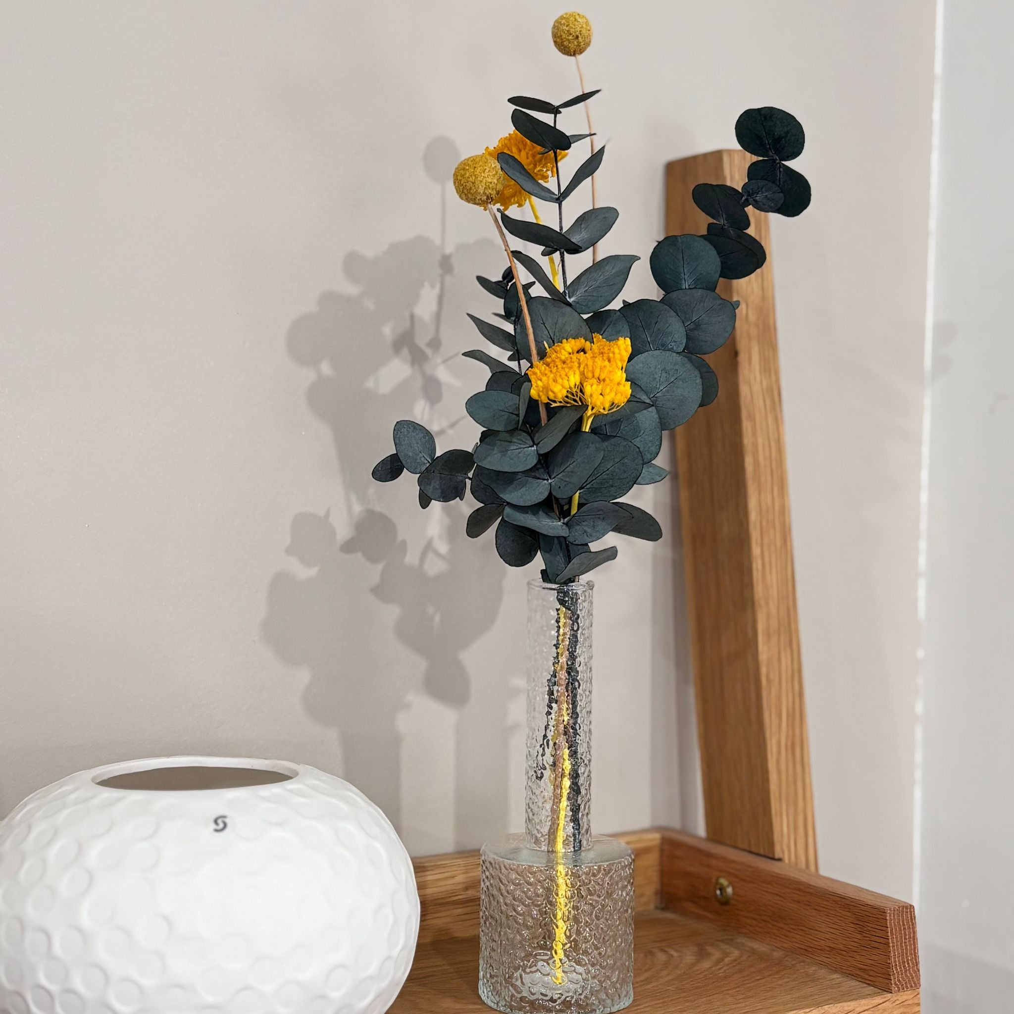 Mini Trockenblumenstrauß Pop of Color - gelb