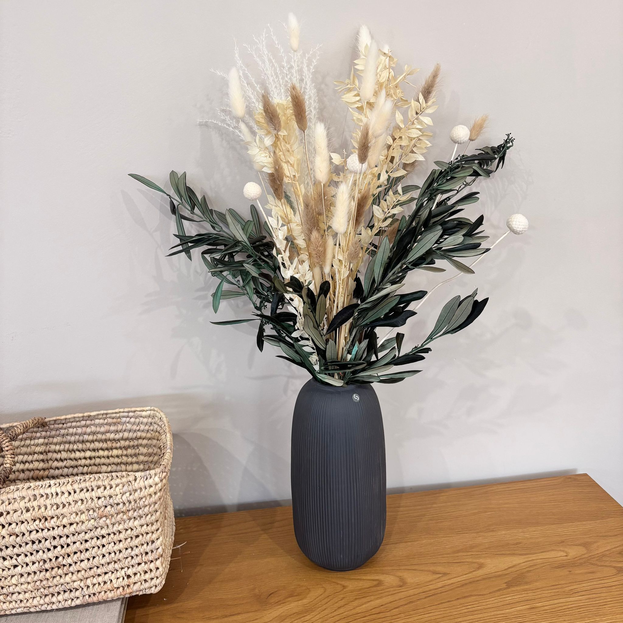Trockenblumenstrauß Olive beige - Outlet