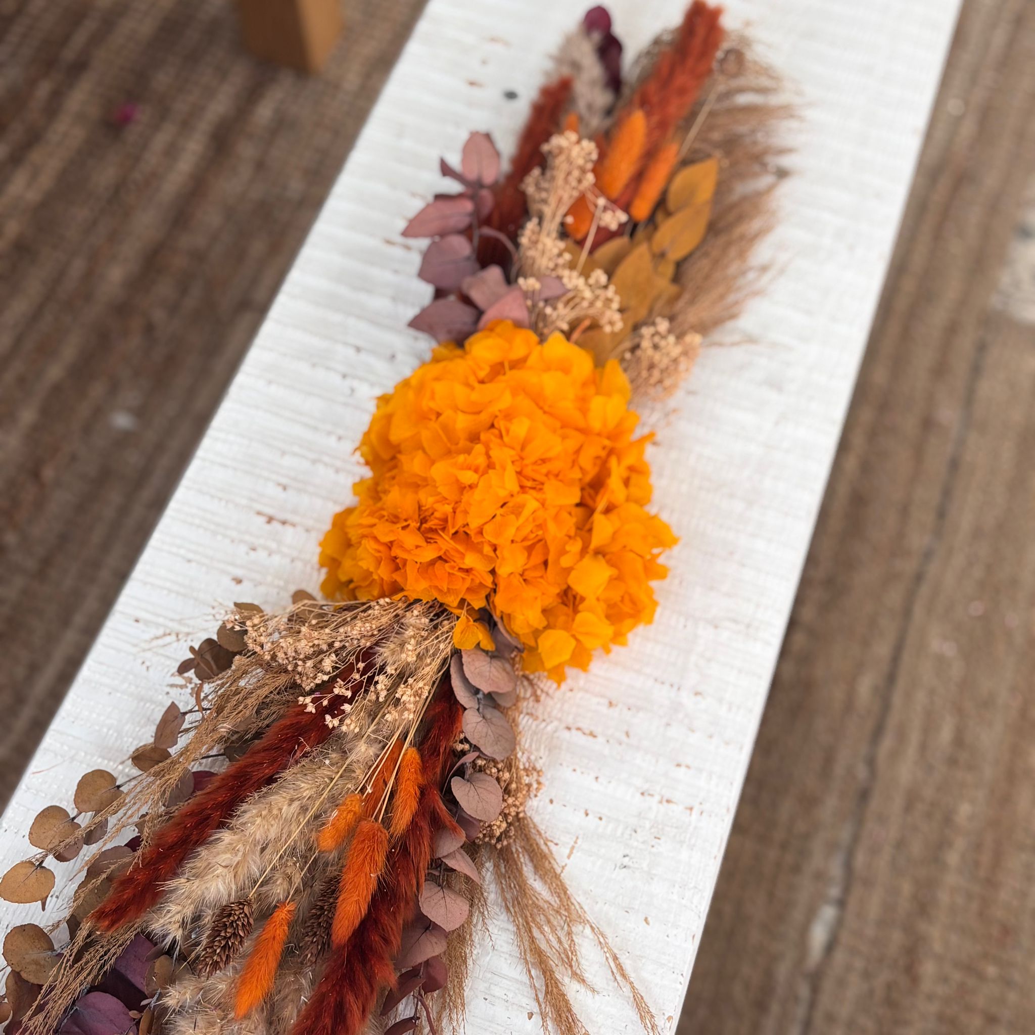 Trockenblumengesteck Staffelei Indian Summer - OUTLET