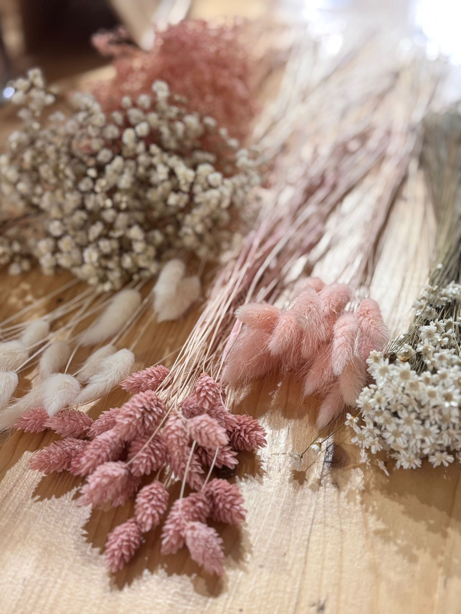 DIY: Trockenblumenkranz Marie in beige rosa - Lykke&You GmbH