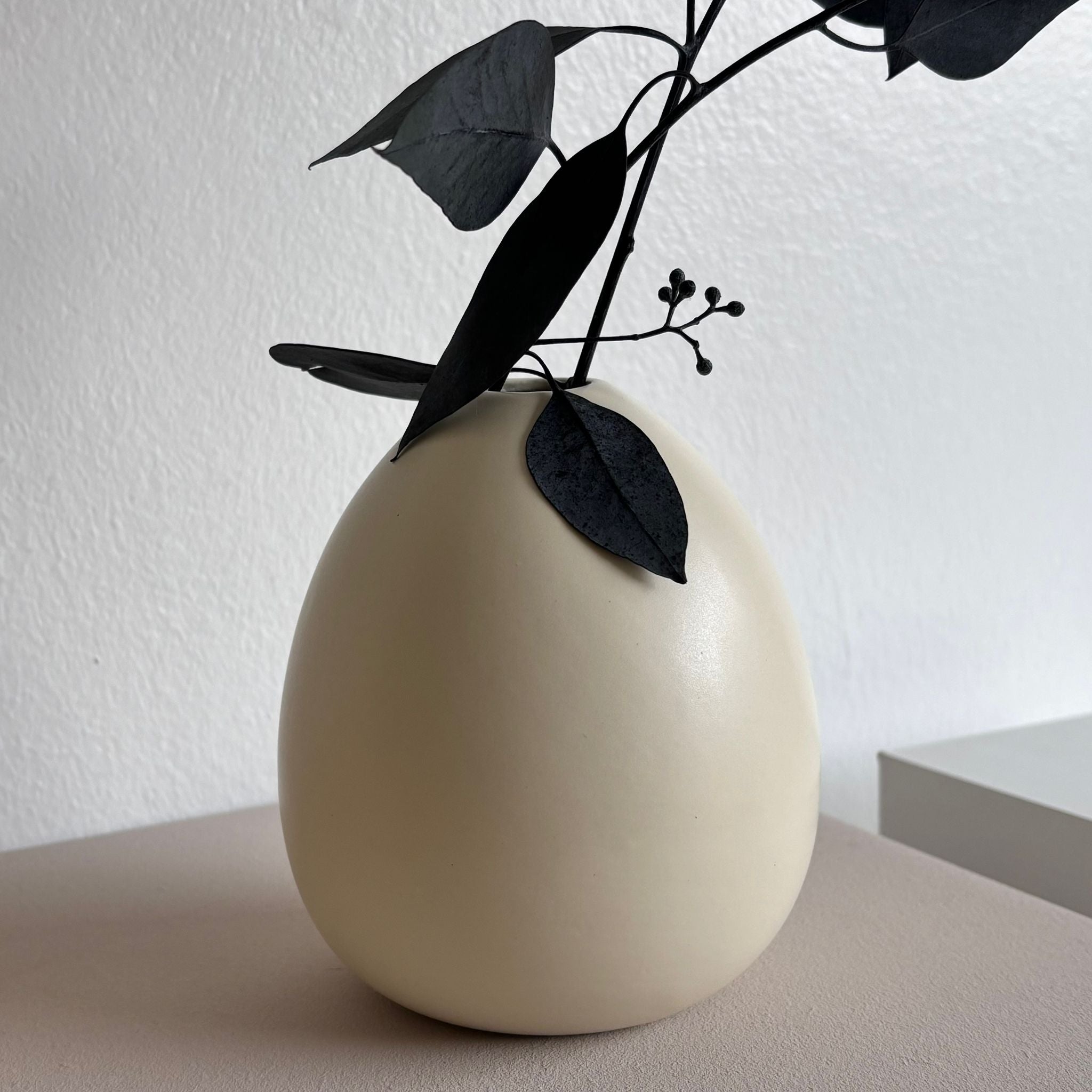 Vase Rikke - 2er Set weiß beige