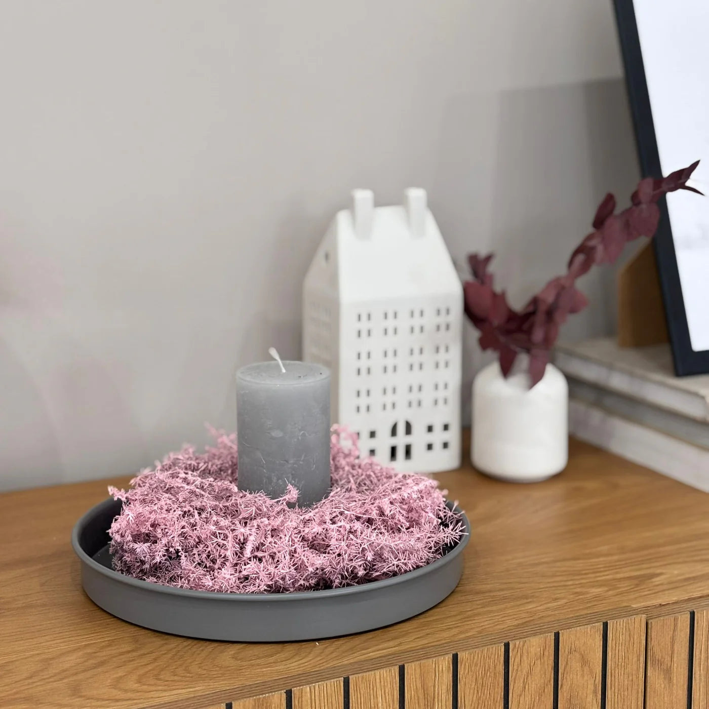 Asparaguskranz in Rosa - Spargelkraut