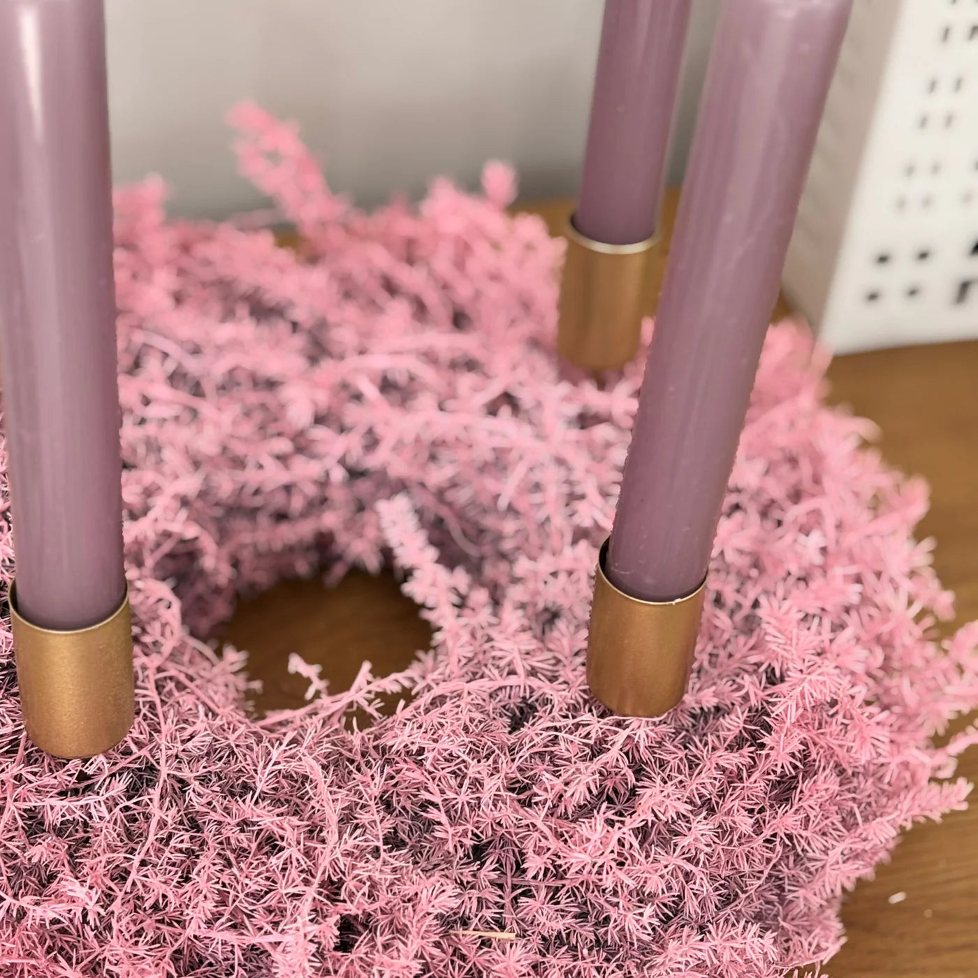 Asparaguskranz in Rosa - Spargelkraut