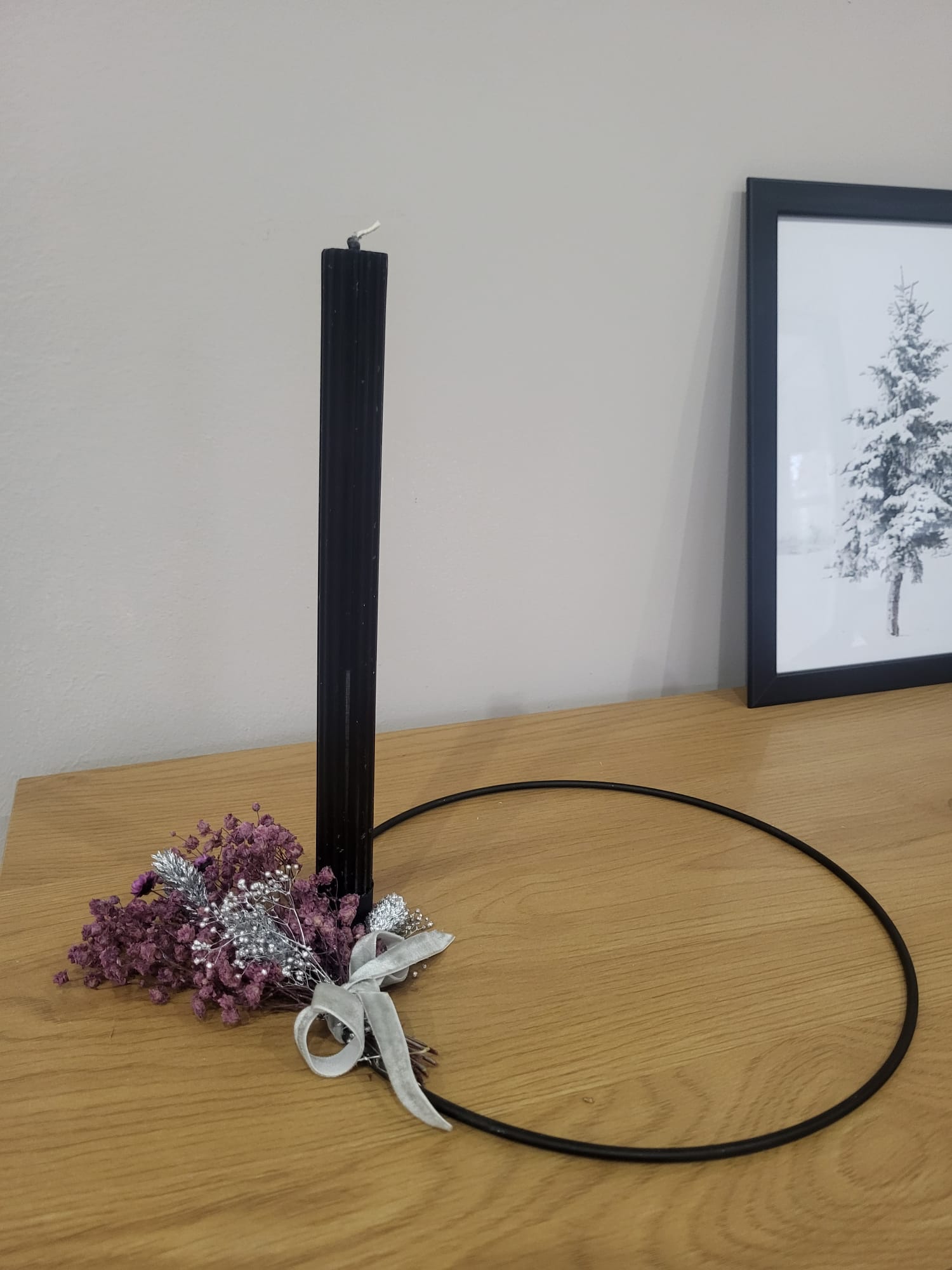 Kerzenhalter aus Metall - schwarz