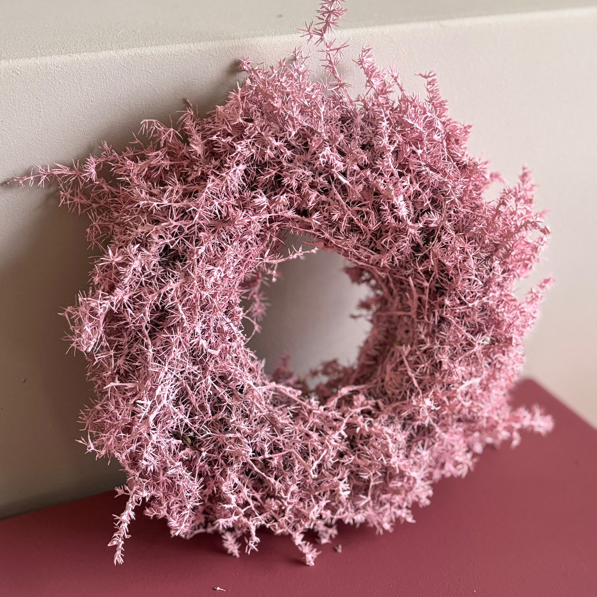 Asparaguskranz in Rosa - Spargelkraut