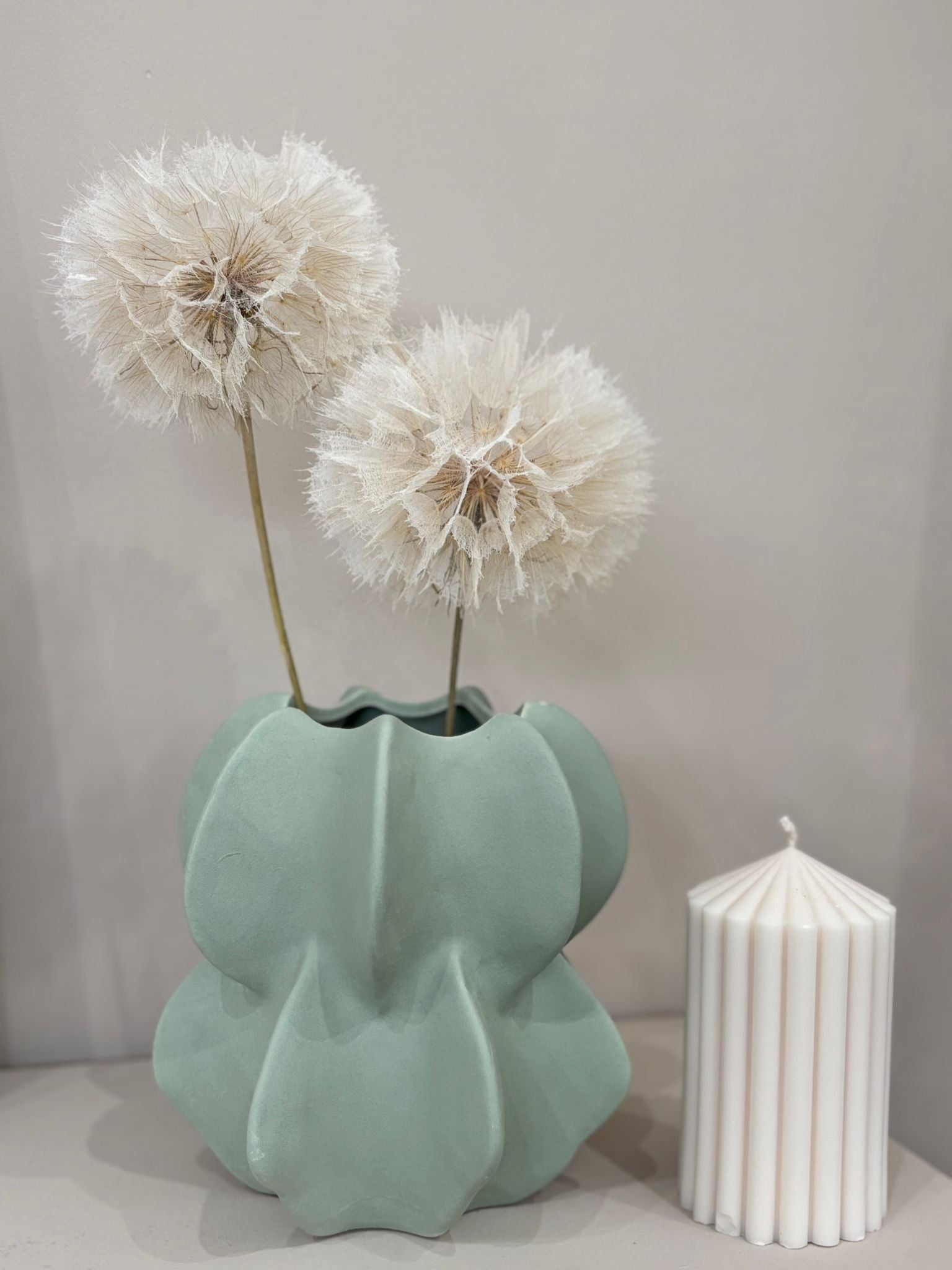 Vase Nima in mintgrün – außergewöhnliches Design - Lykke&You GmbH