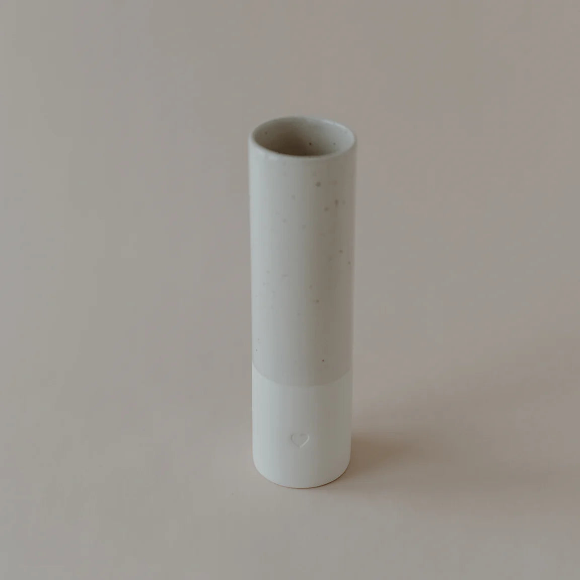 Eulenschnitt Steingut-Vase mit Herz - weiß - Lykke&You GmbH