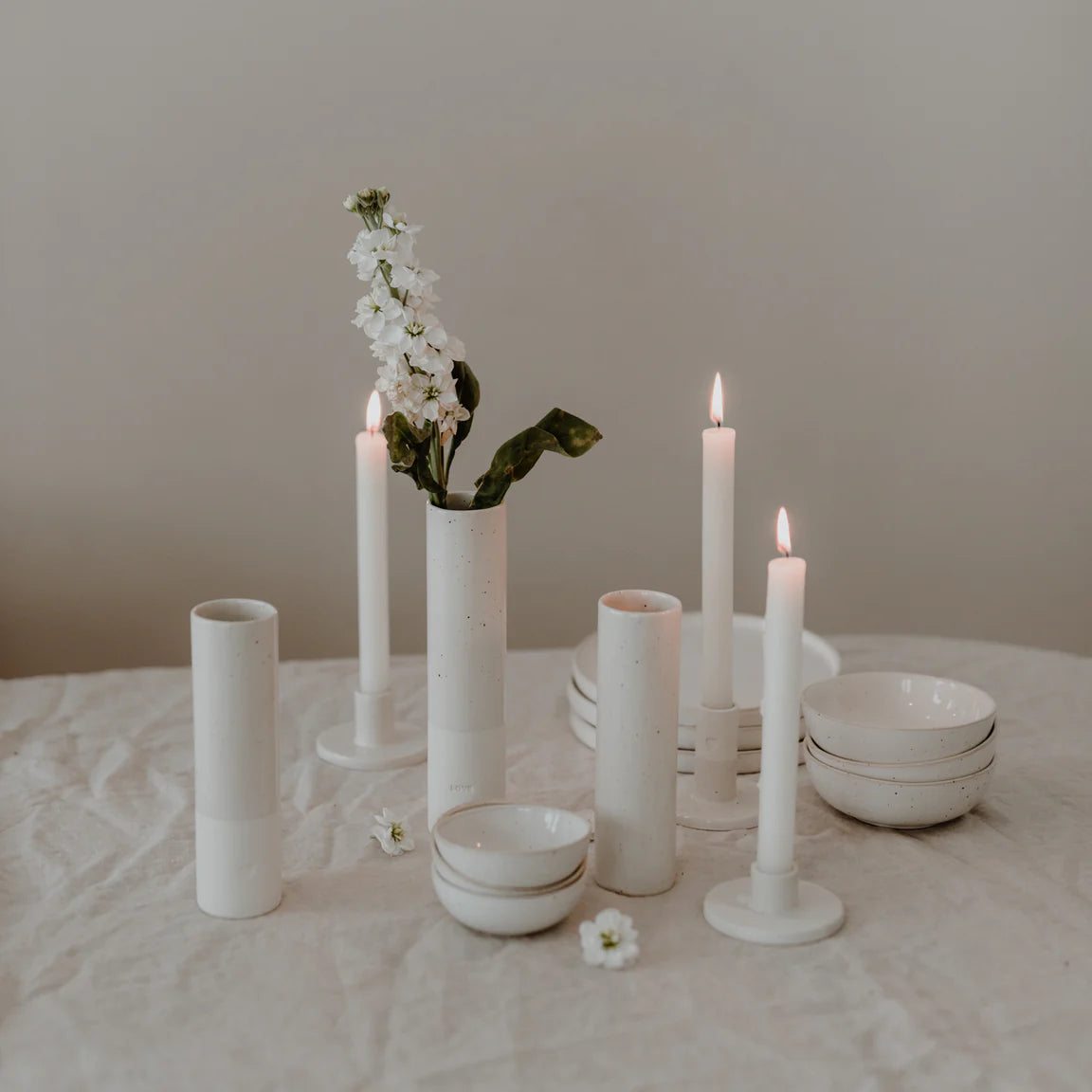 Eulenschnitt Steingut-Vase mit Herz - weiß - Lykke&You GmbH