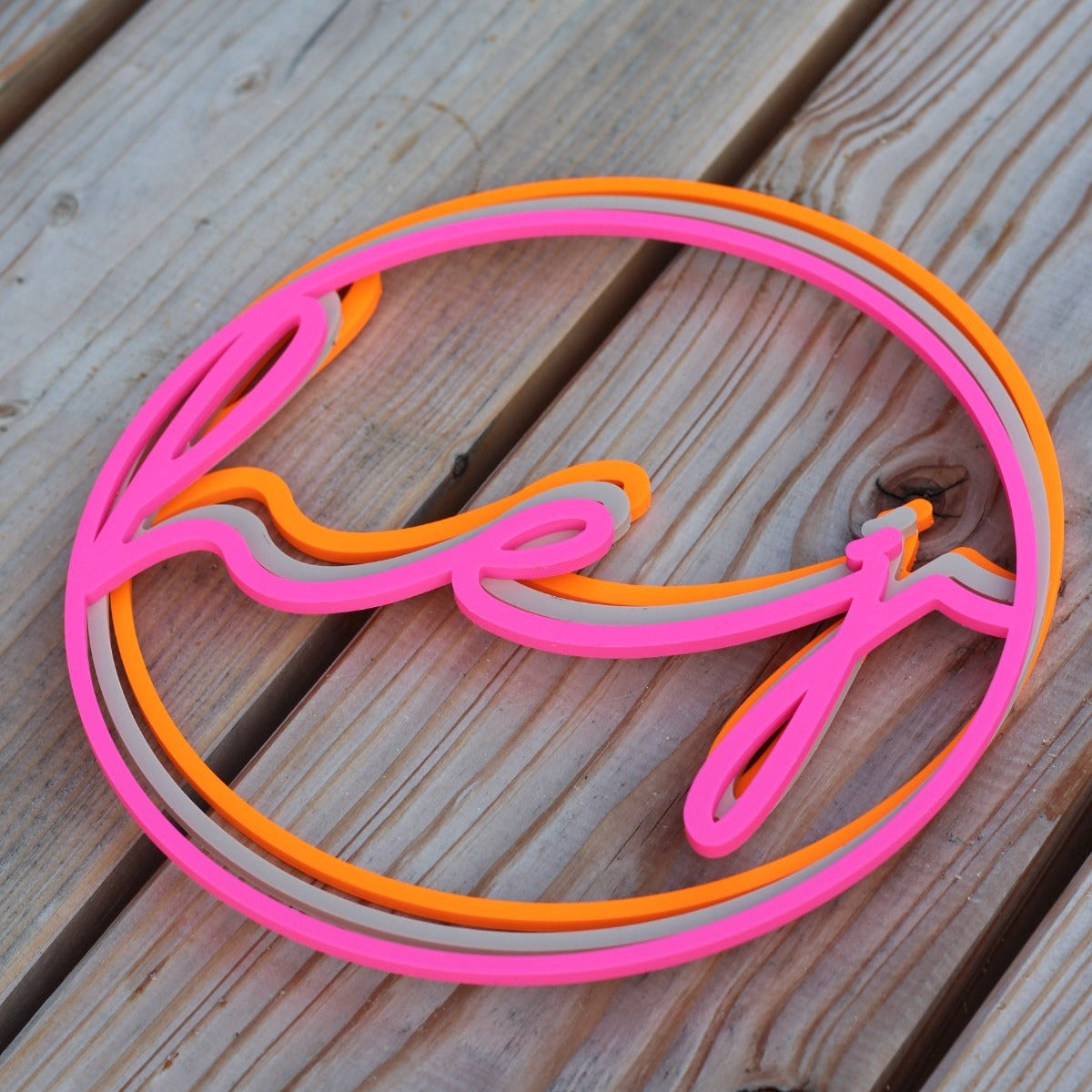 Dekoring „Hej“ – 3D-gedruckt