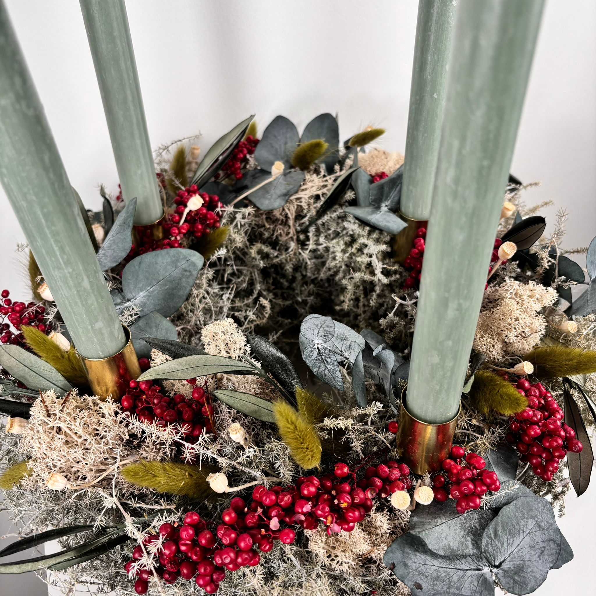 Adventskranz Asparagus grau klassisch - Lykke&You GmbH