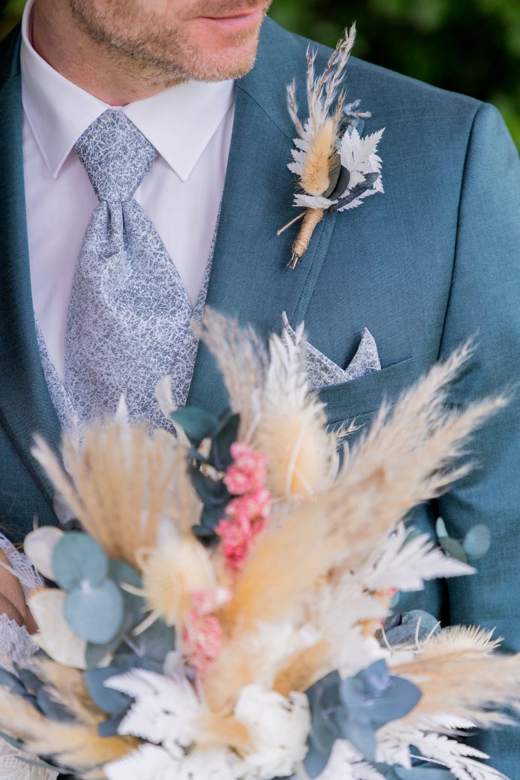 Anstecker Bräutigam Boho weiß - Lykke&You GmbH