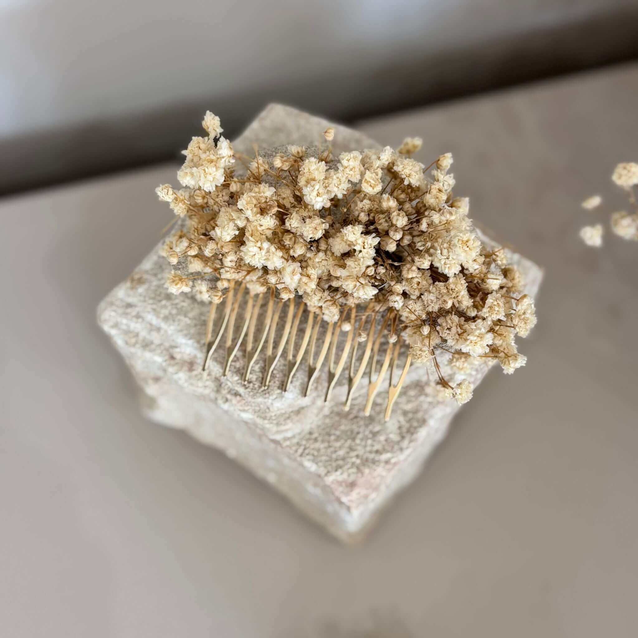 Haarkamm "Pur" Schleierkraut natur - Lykke&You GmbH