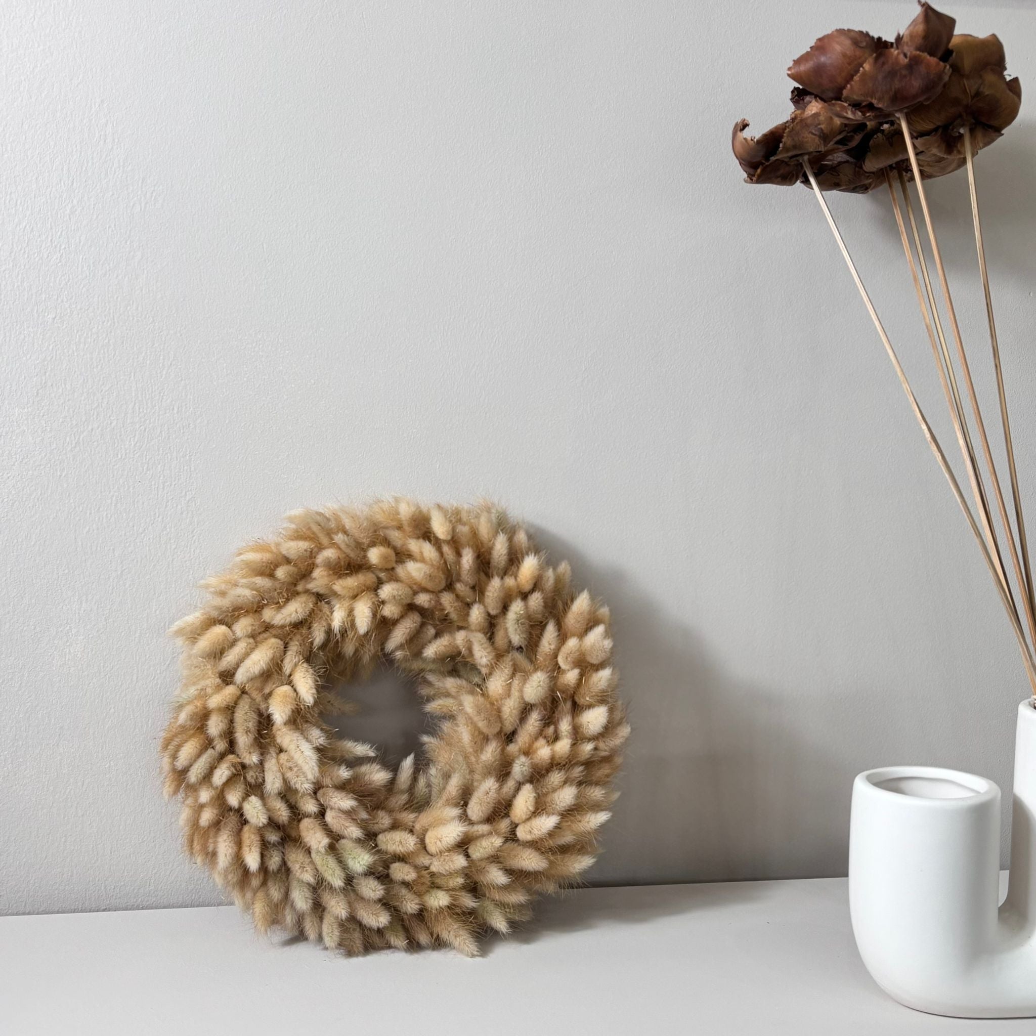 Trockenblumenkranz Lagurus beige - Lykke&You GmbH