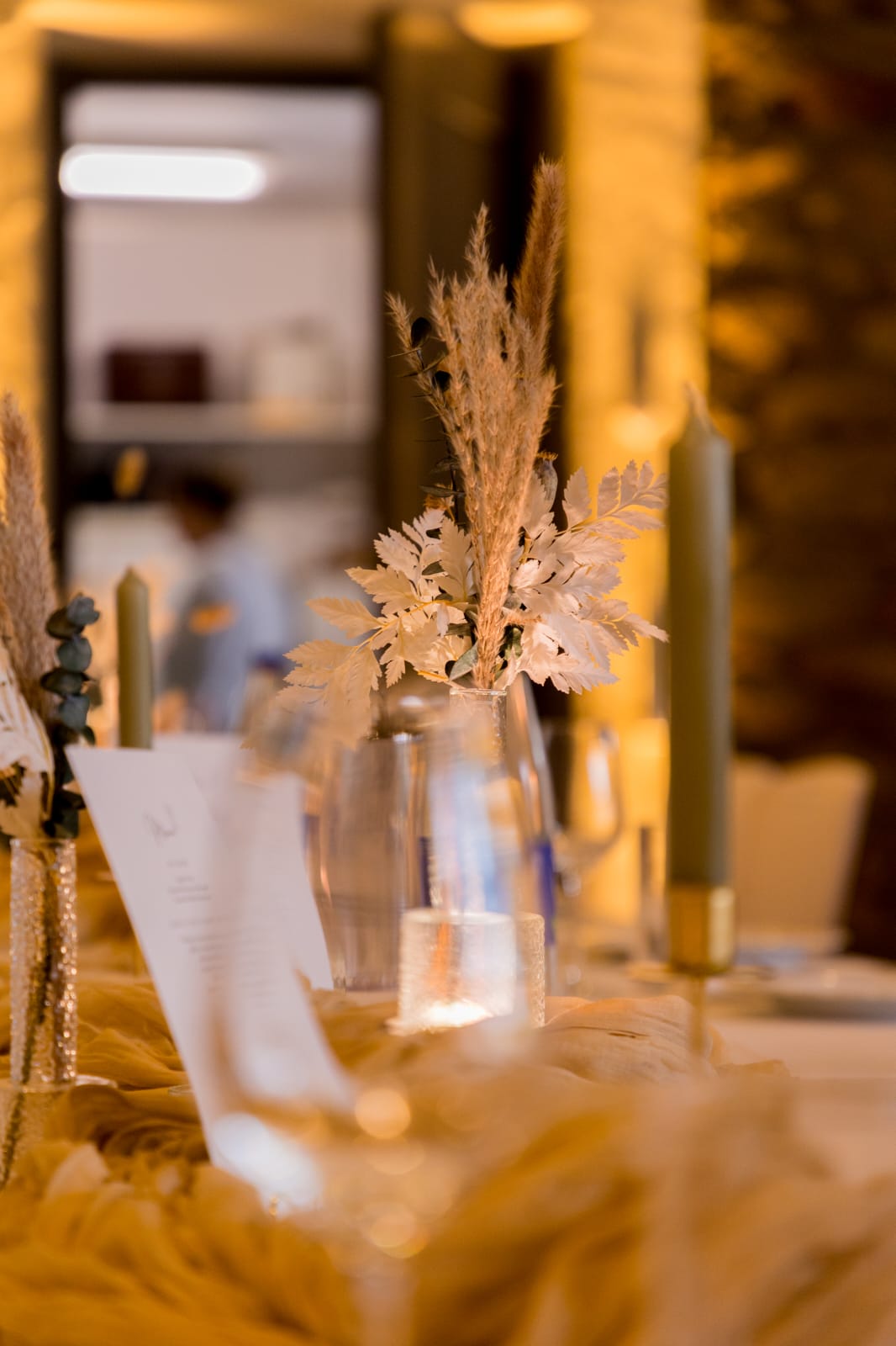 Trockenblumenstrauß Tischdeko Boho weiß - Lykke&You GmbH