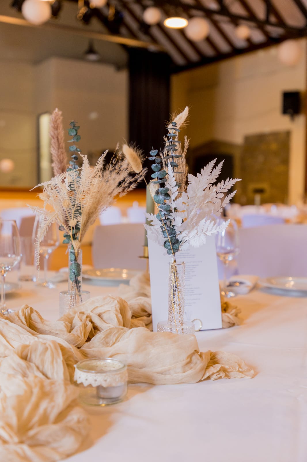 Trockenblumenstrauß Tischdeko Boho weiß - Lykke&You GmbH