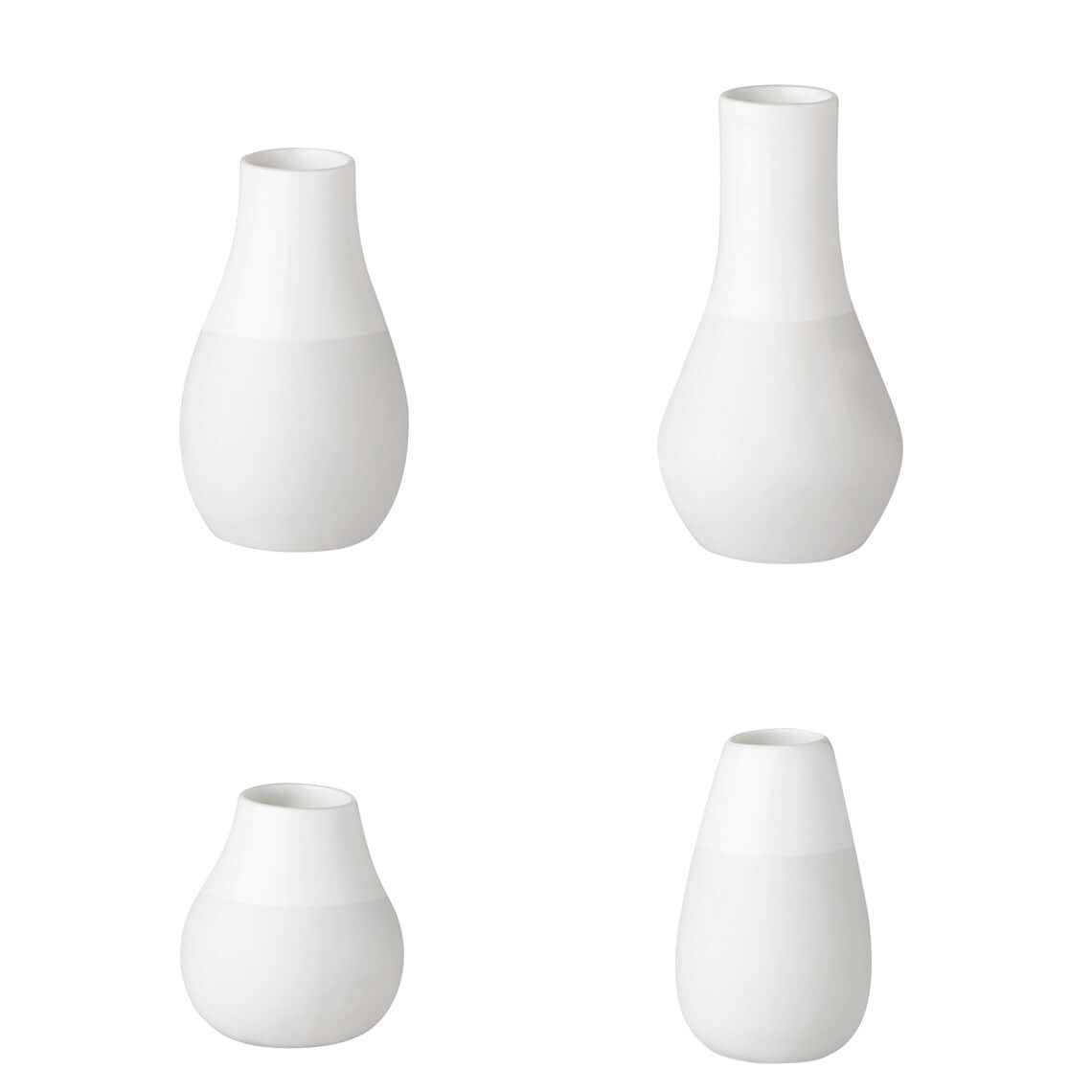 RÄDER Tiny four: Set aus 4 Pastellvasen | weiß - Lykke&You GmbH