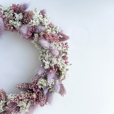 Trockenblumenkranz lila I 20 cm | Handgefertigt - Lykke&You
