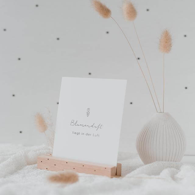 Karten- und Trockenblumenständer | Buchenholz | gepunktet | natur - Flowergram