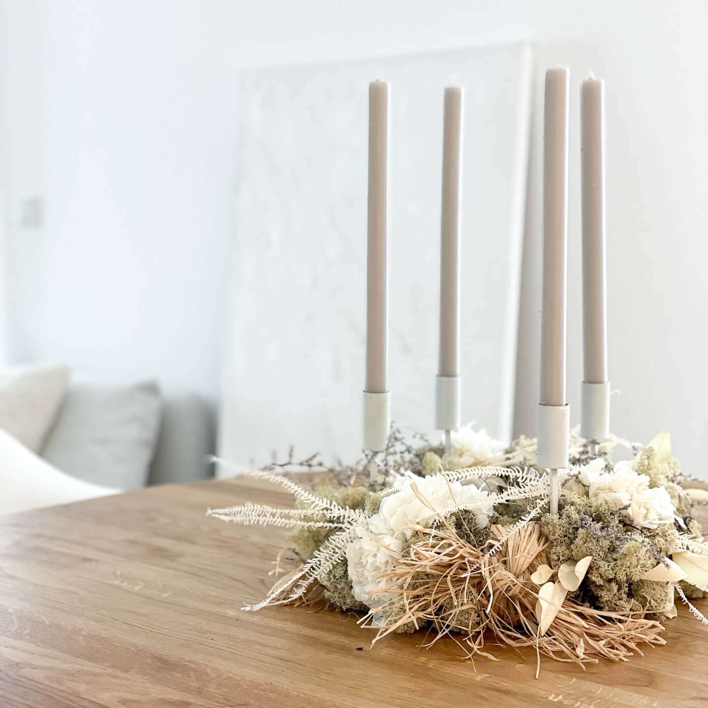 Adventskranz Trockenblumen Signature | ca 40 cm - Kränze - natur