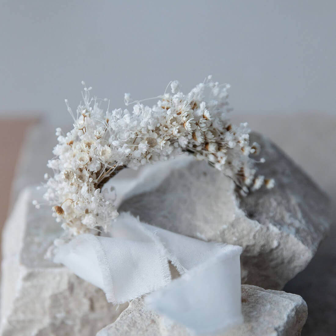 Armband Trockenblumen weiß - Lykke&You GmbH