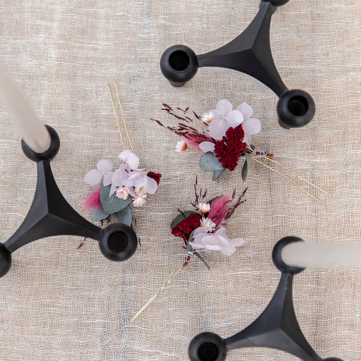 Haarnadel Trockenblumen Berry - Lykke&You GmbH