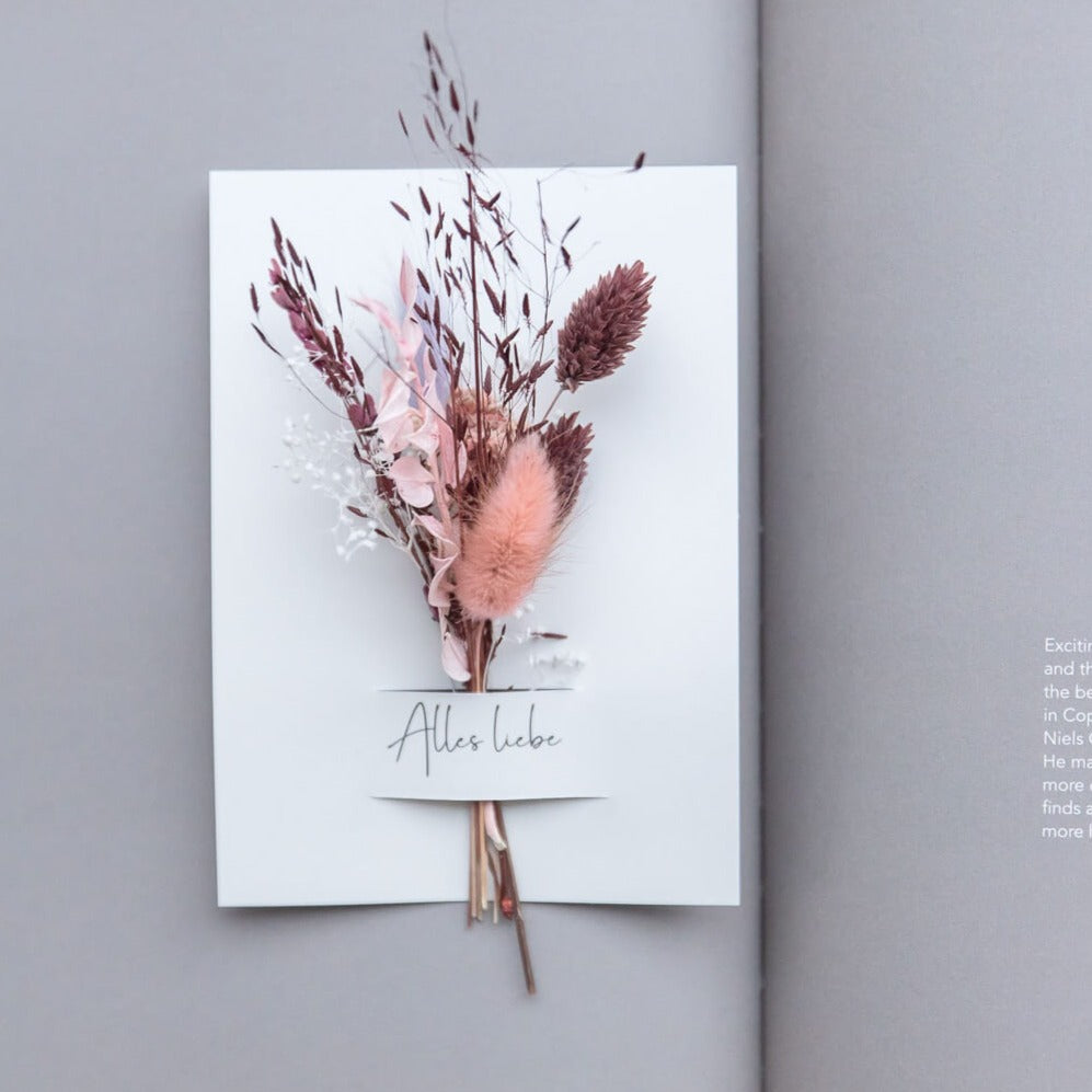 Karte Trockenblumen "Alles Liebe" - Lykke&You GmbH