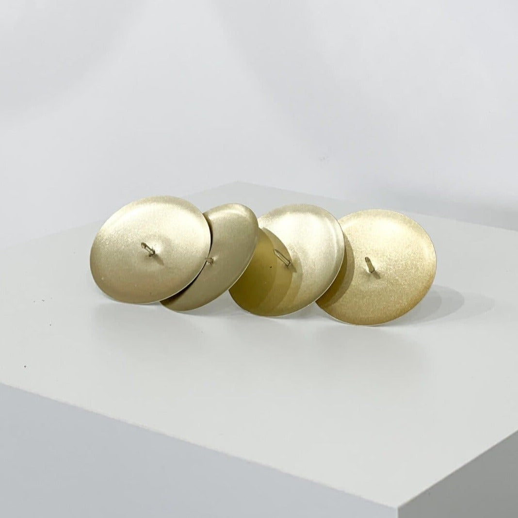 Kerzenhalter für Blockkerzen Adventskranz gold