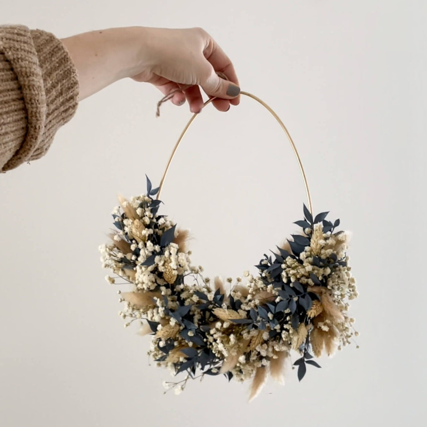 Trockenblumenkranz Osterei I gold I 25 cm Außenmass - Lykke&You