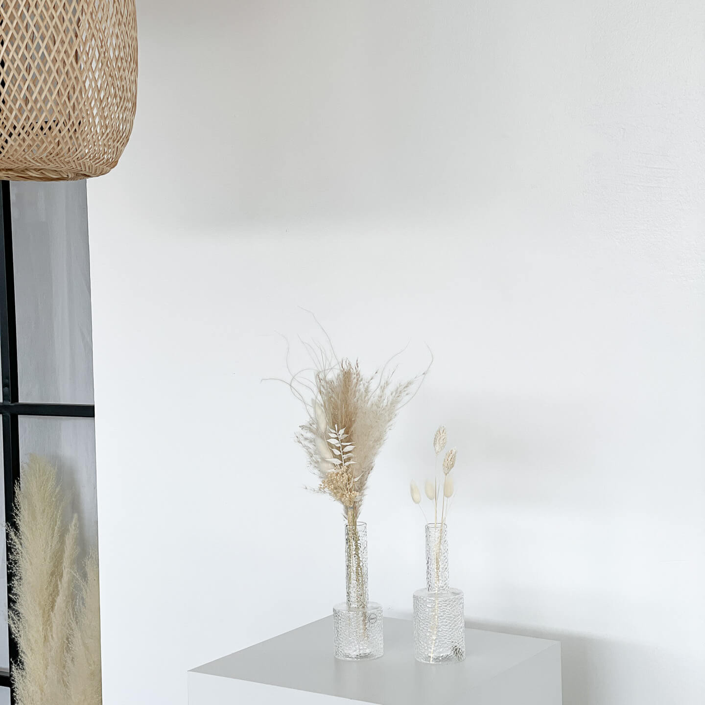 Trockenblumenstrauß Pampasgras Boho Mini I beige weiß I ca 30 cm I einzeln oder im Set - Lykke&You