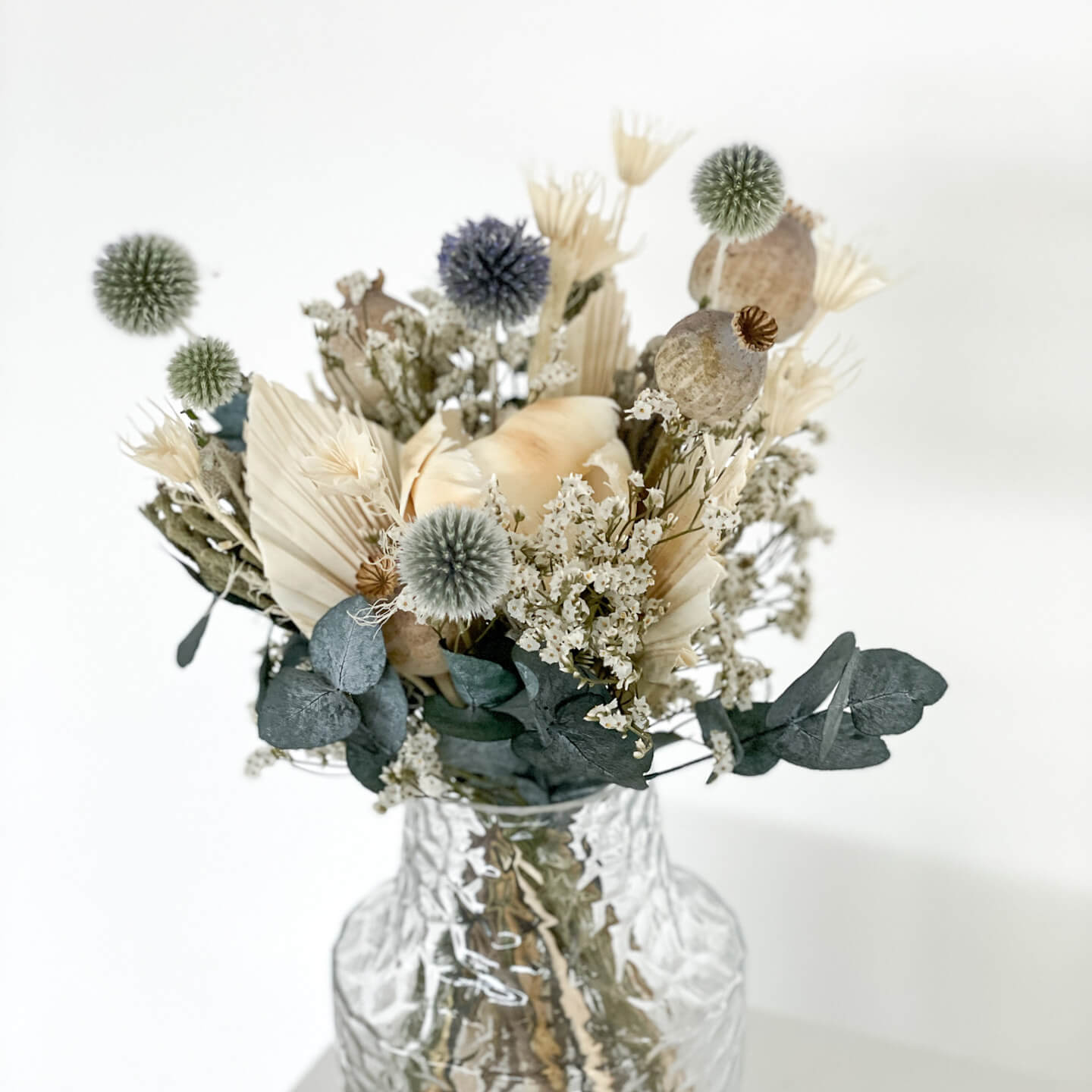 Trockenblumenstrauß Kugelrund