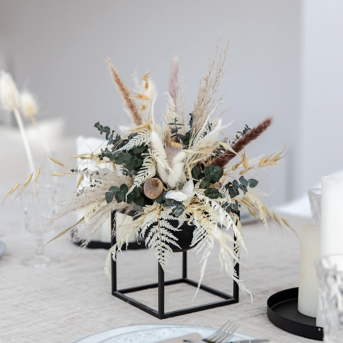 Trockenblumengesteck Boho Pampasgras – Lykke&You
