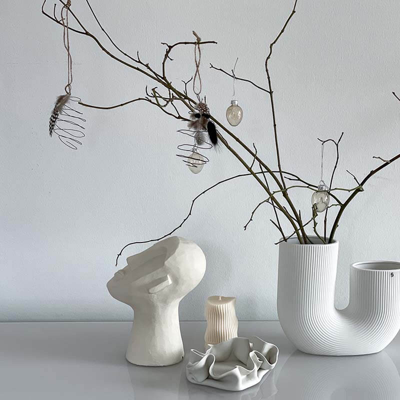 3D Osteranhänger mit Draht und Federn selbermachen