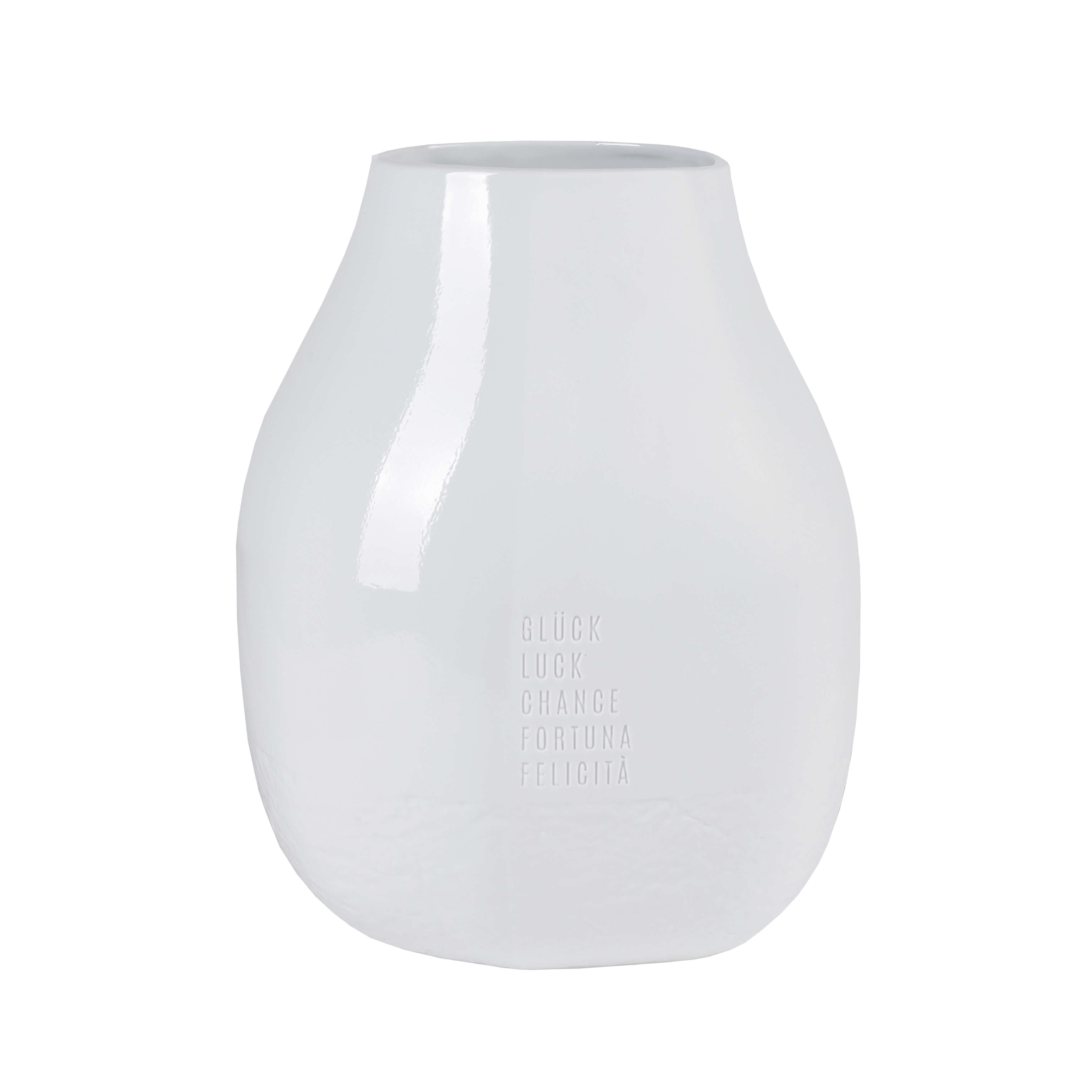 RÄDER free-form vase made of white porcelain – modern design by Blienert