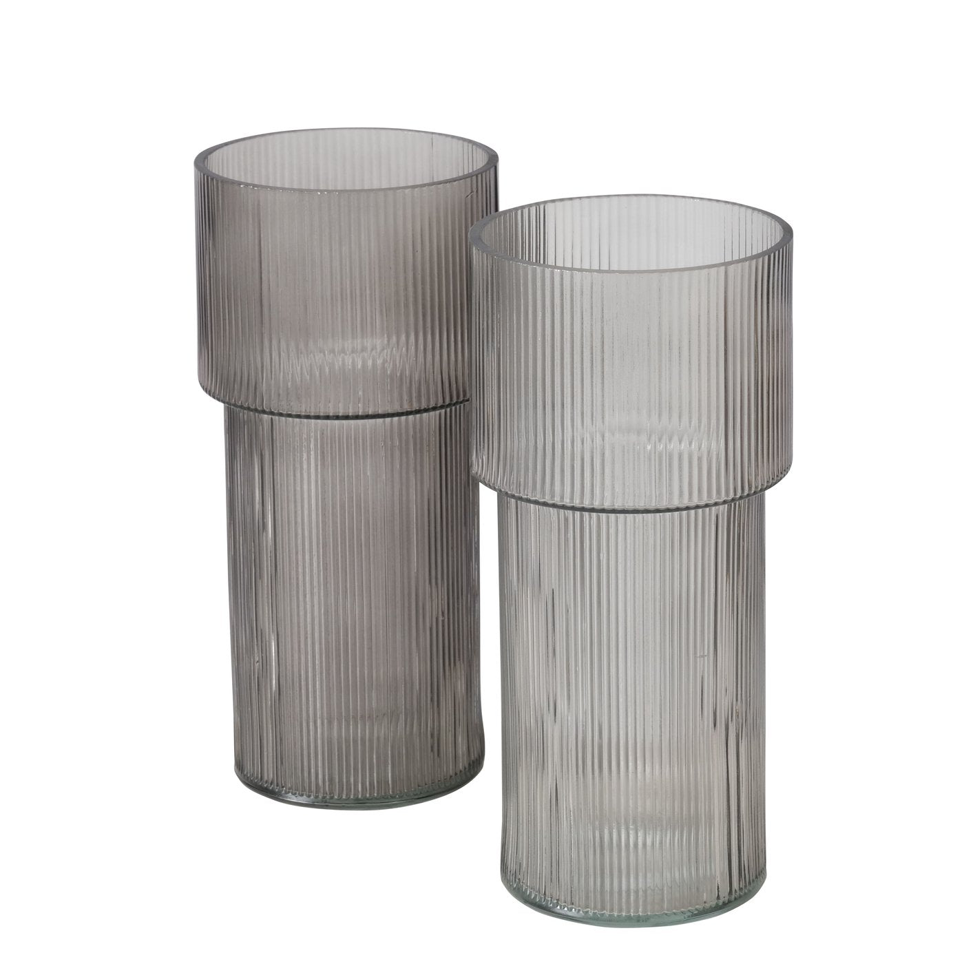 Elegant glass vase in grey and dark grey – stylish accents for your home