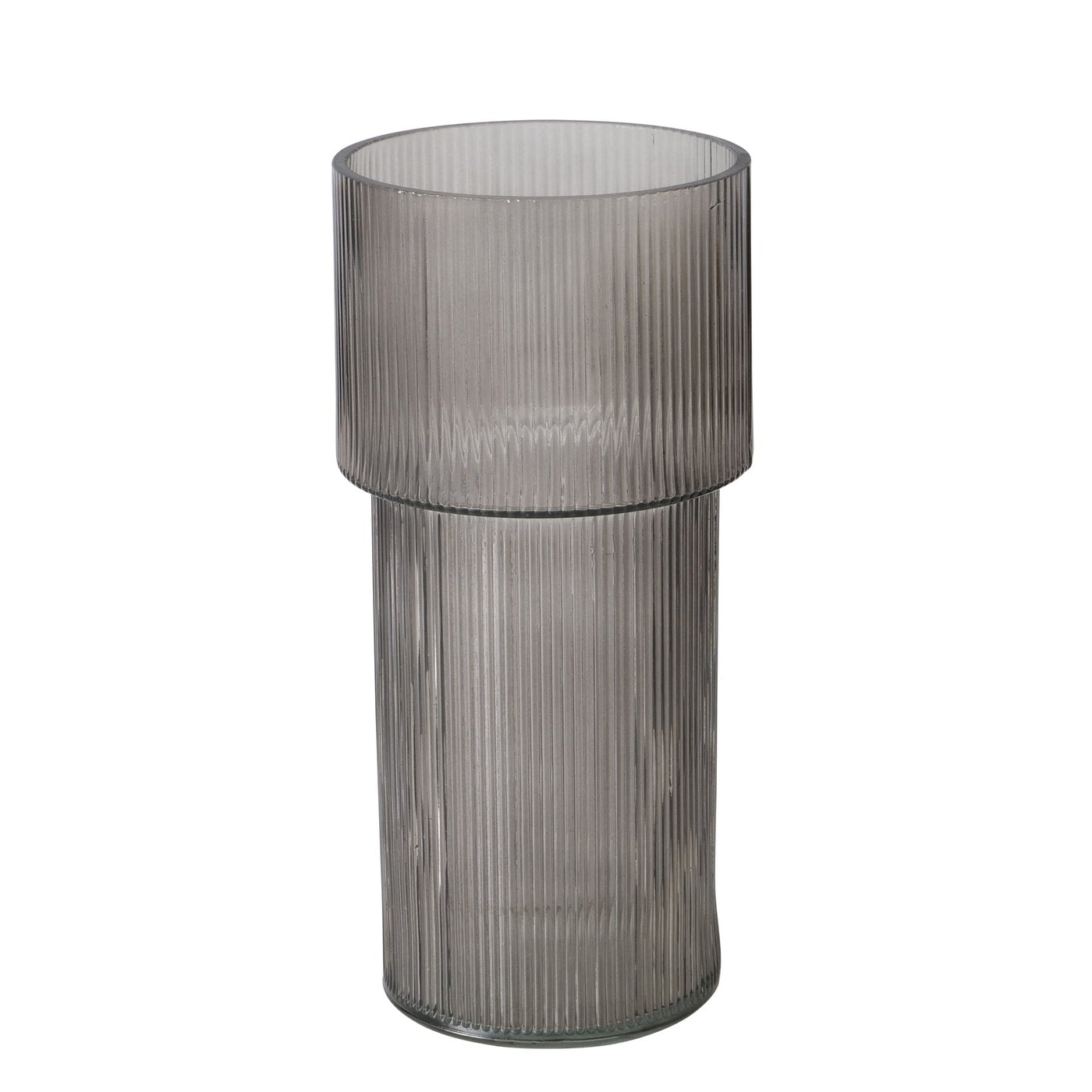 Elegant glass vase in grey and dark grey – stylish accents for your home