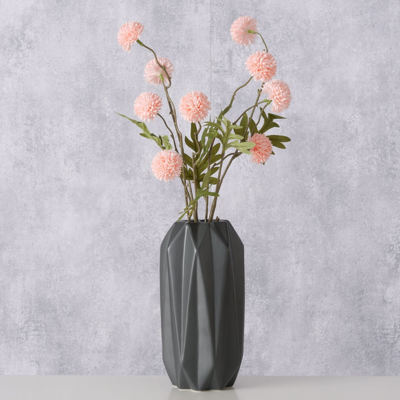 Handcrafted dolomite vase – simple beauty in matte grey