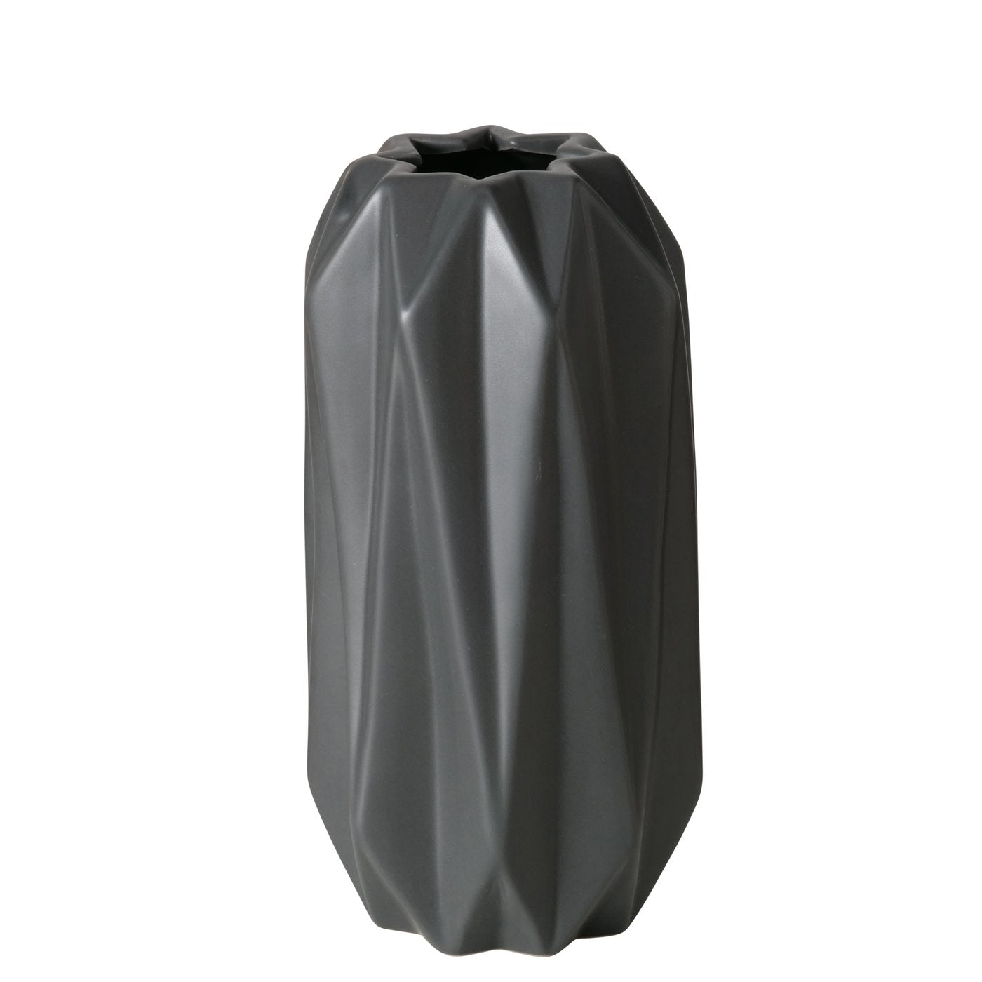 Handcrafted dolomite vase – simple beauty in matte grey