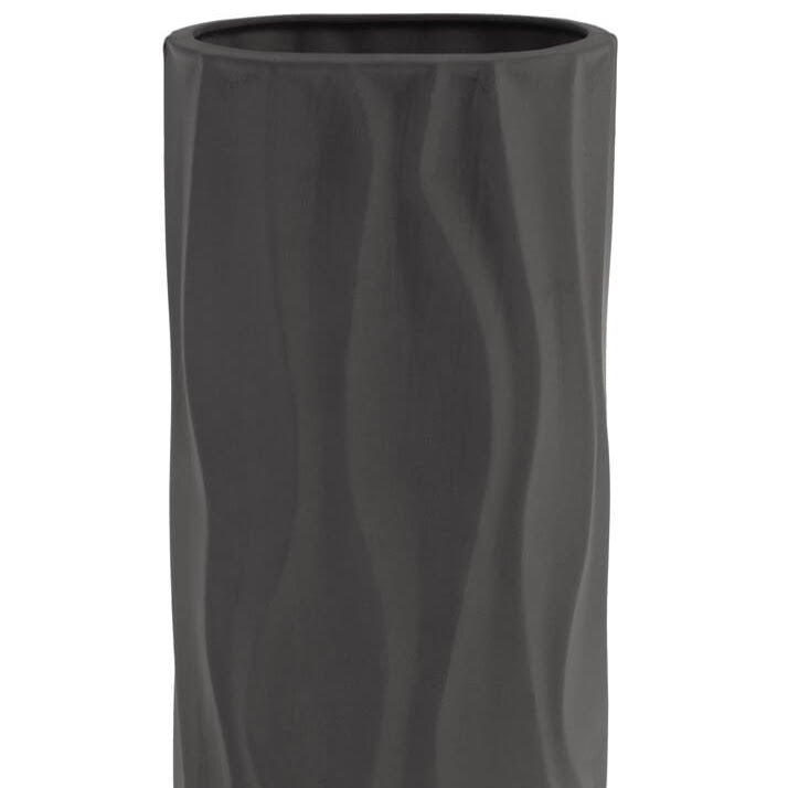 extravagante, ovale Vase mit Wellenlinien